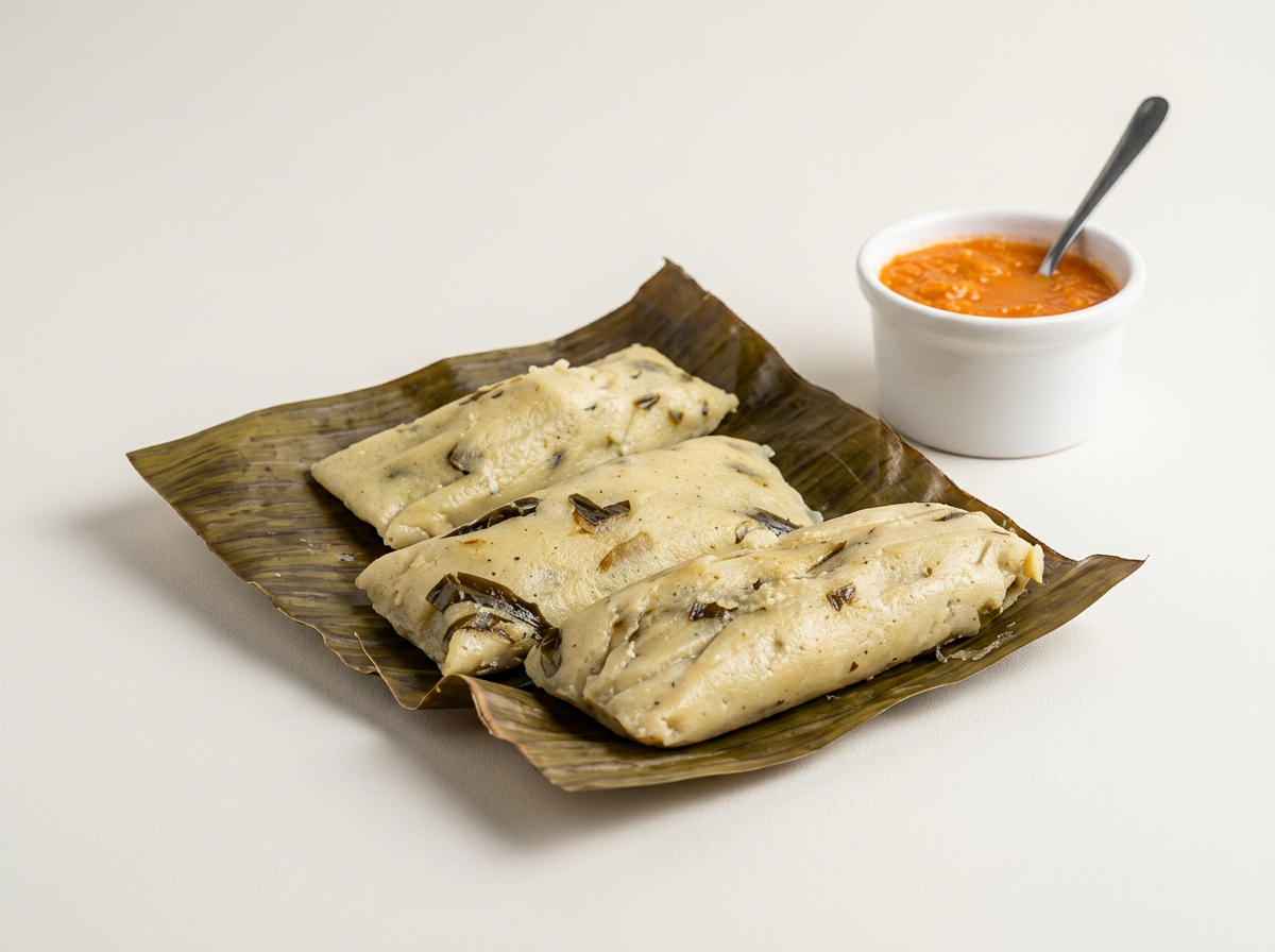 Tamalitos de Hierba with Salsa