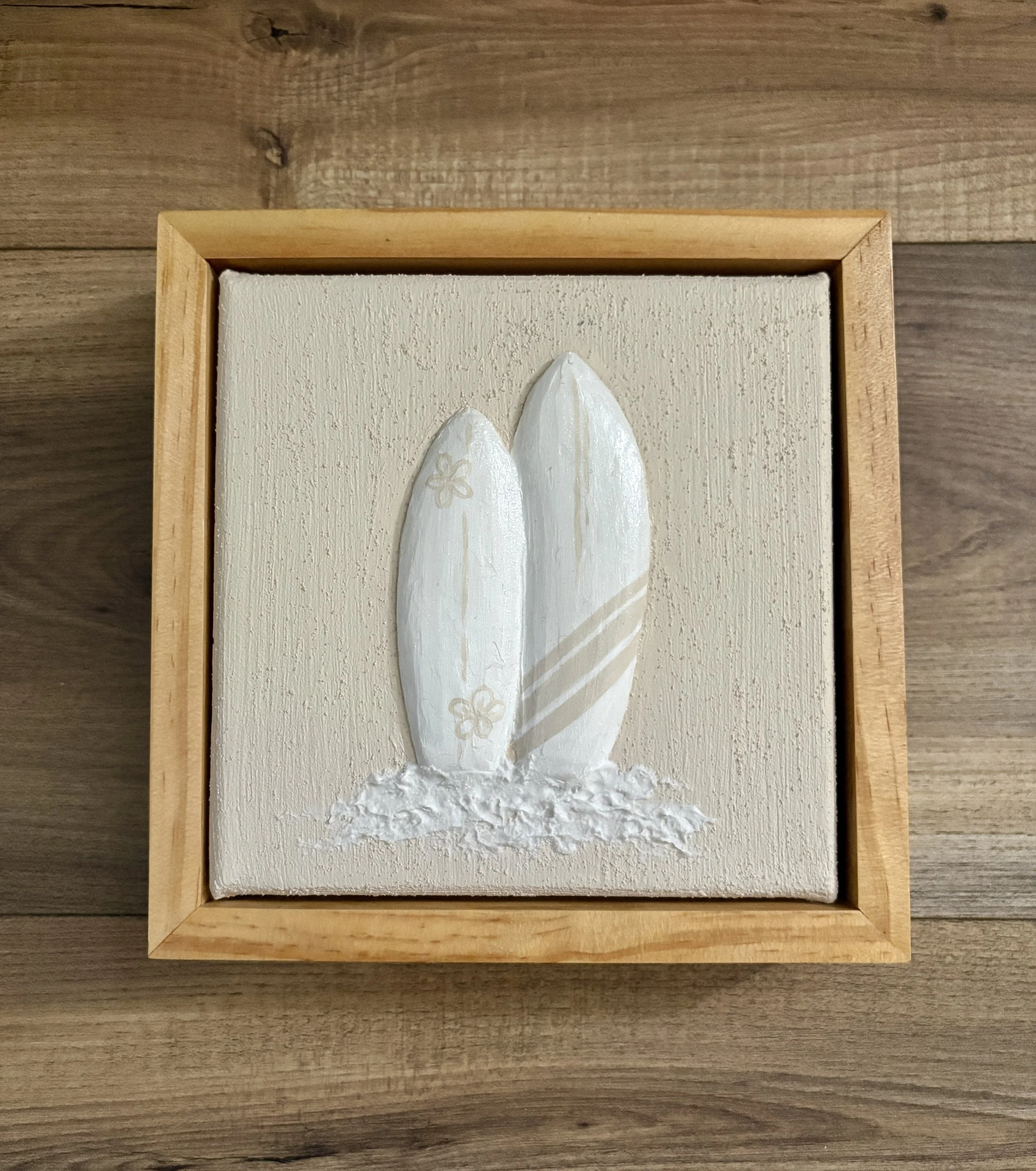 Catch a Wave- Handcrafted Surfboard Canvas Art