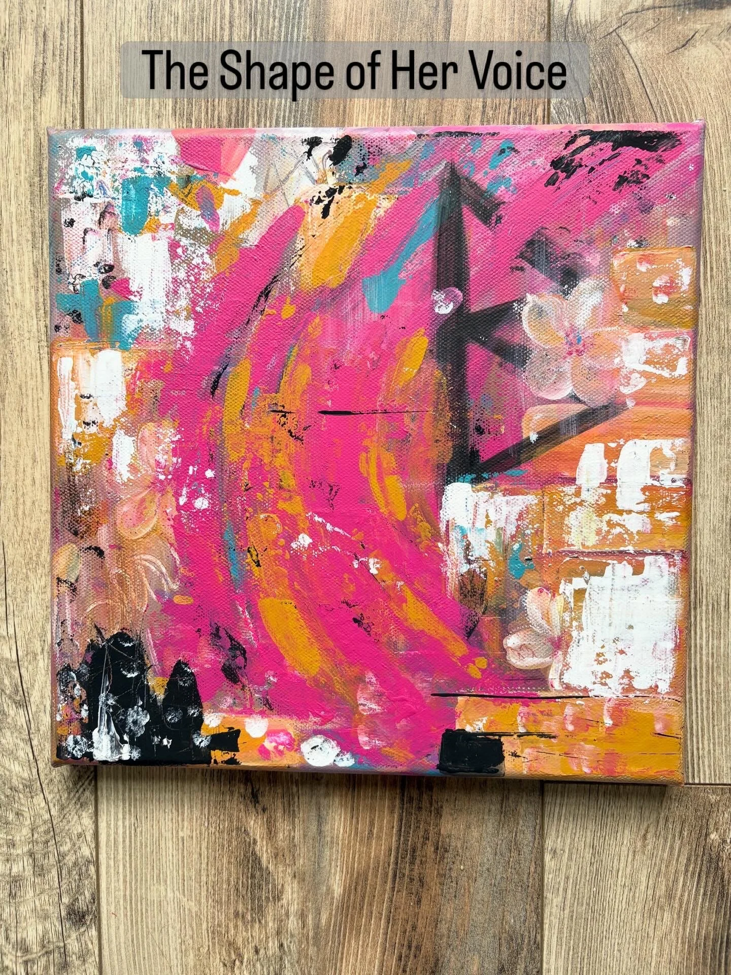 The Shape of Her Voice- Empowerment in Color: Vibrant Abstract Art