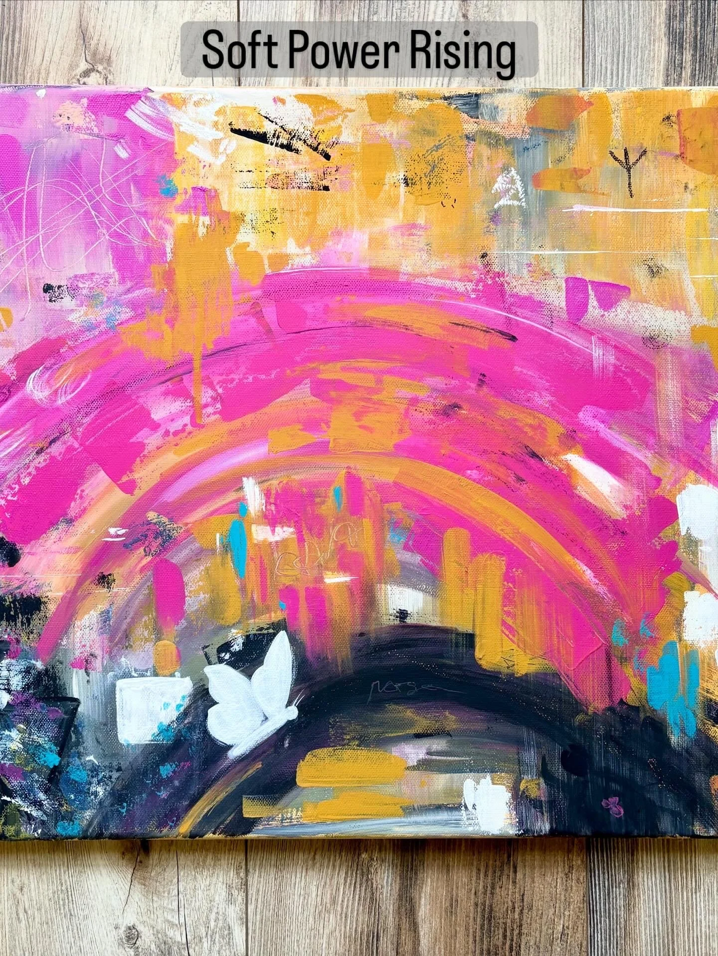 Soft Power Rising: Unique Abstract Art on Canvas