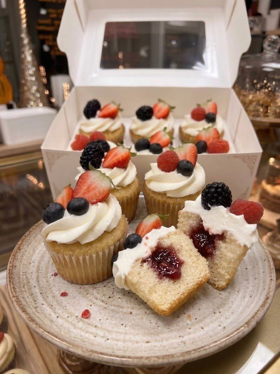 Vanilla Cupcake with Raspberry Filling & Whipped Cream Cheese  <br> (From CA$36)