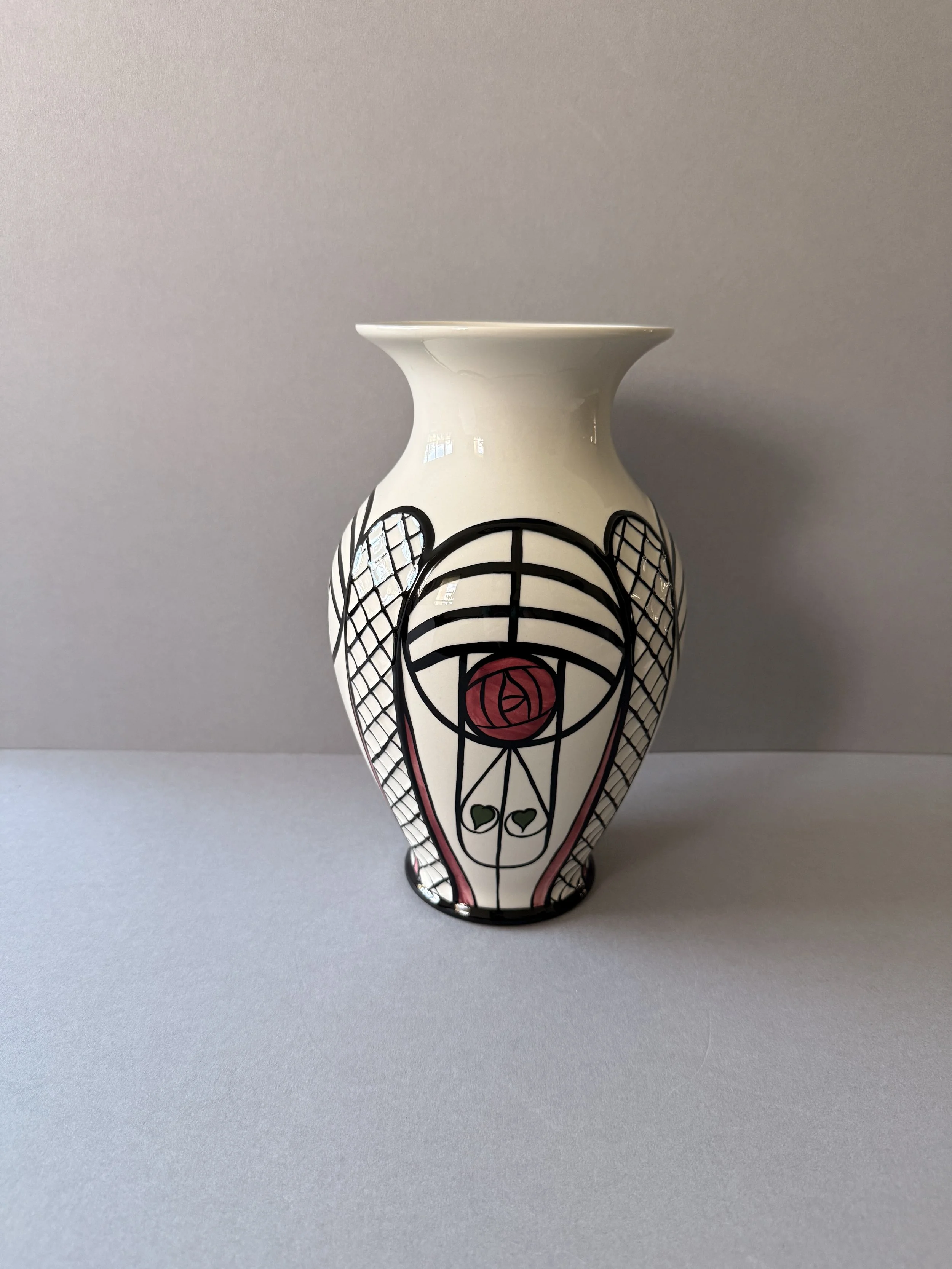 Lorna Bailey Charles Rennie Mackintosh Vase – Signed – 25.5 cm
