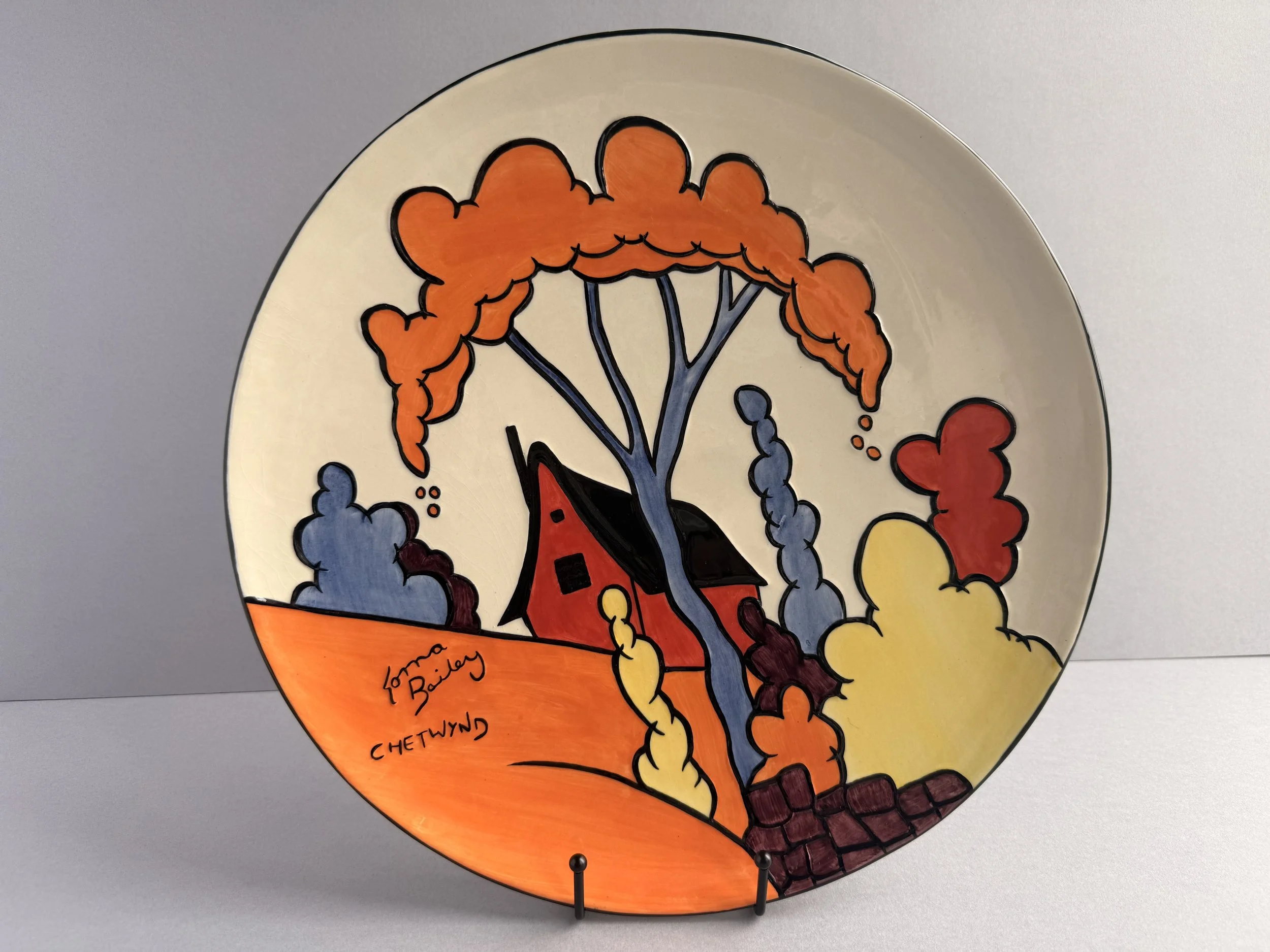 Lorna Bailey Chetwynd Large Charger – Hand Painted & Signed – Old Ellgreave Pottery