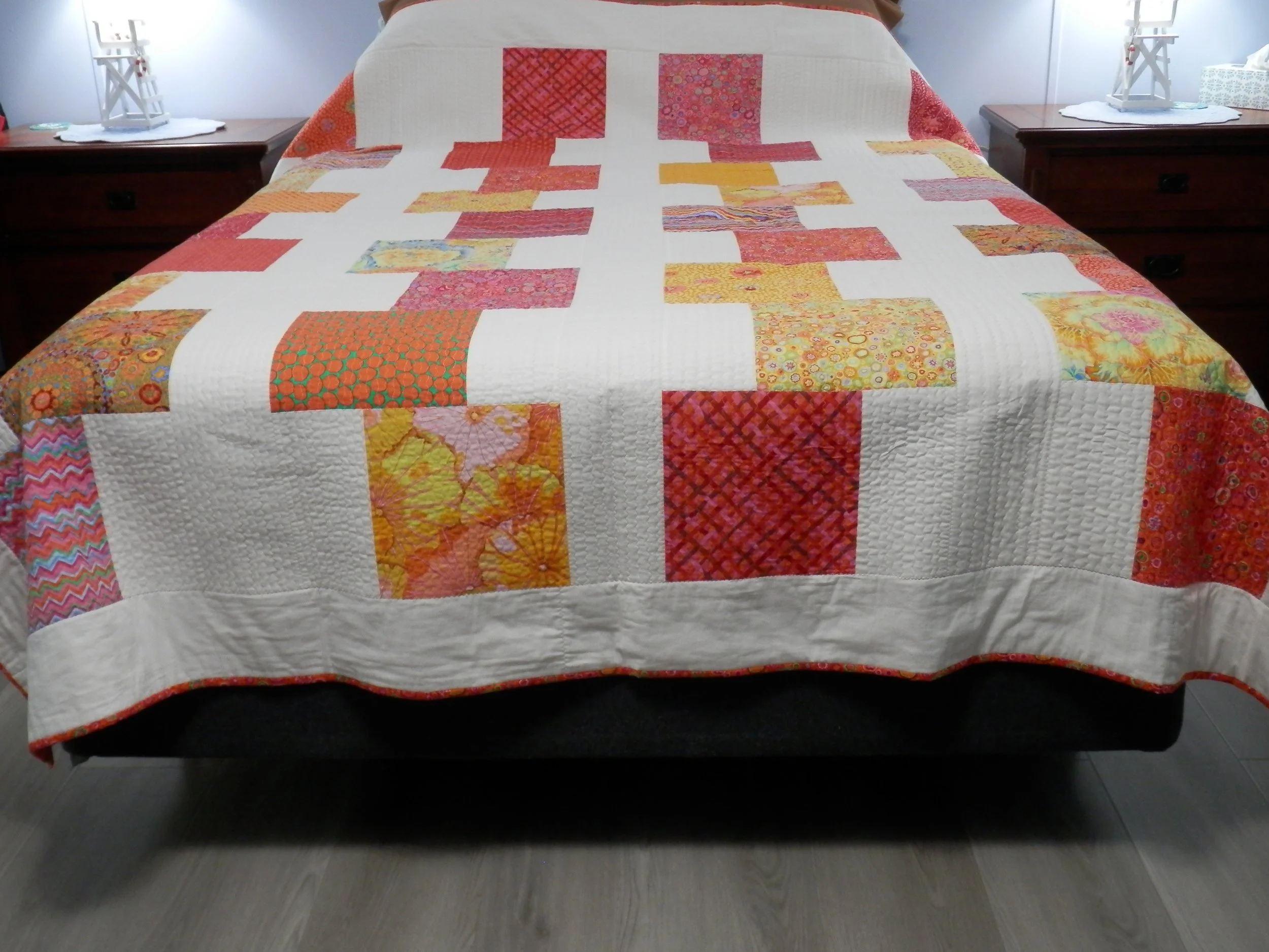 Stacked Blocks Quilt Full/Queen Size 81"W x 95.5"L