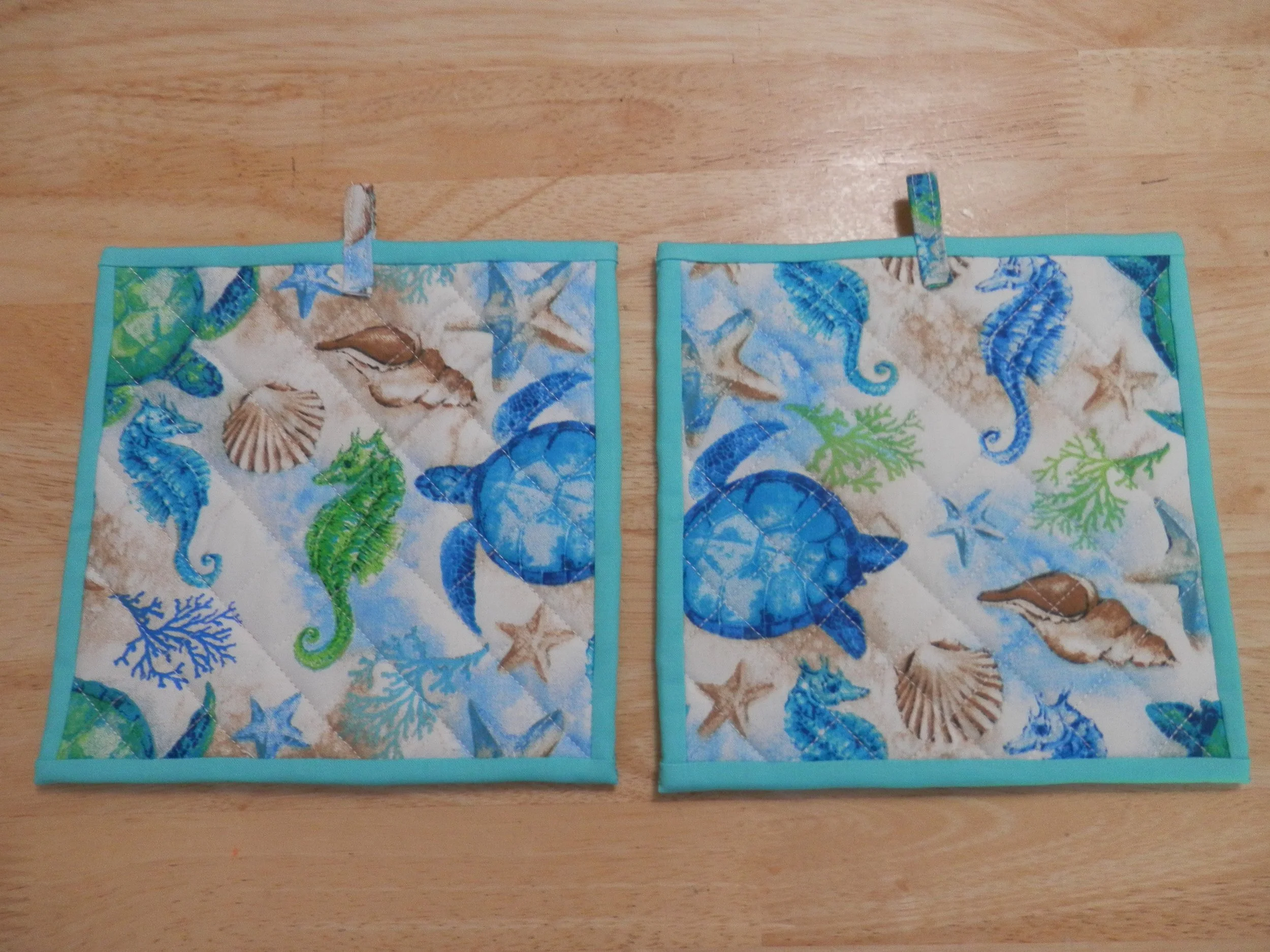 Ocean Life Potholders Set of 2