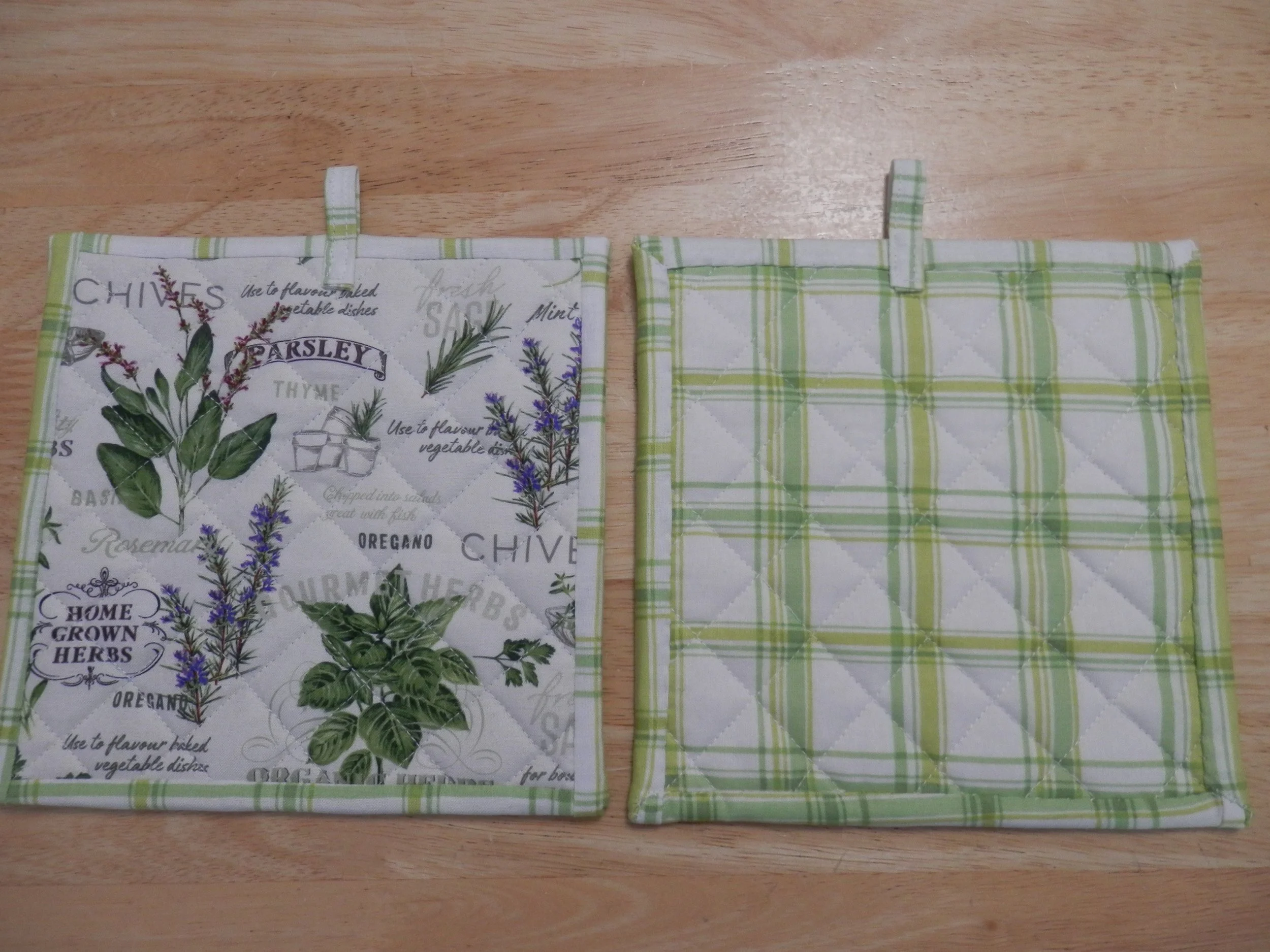 Herb Garden Potholders Set of 2