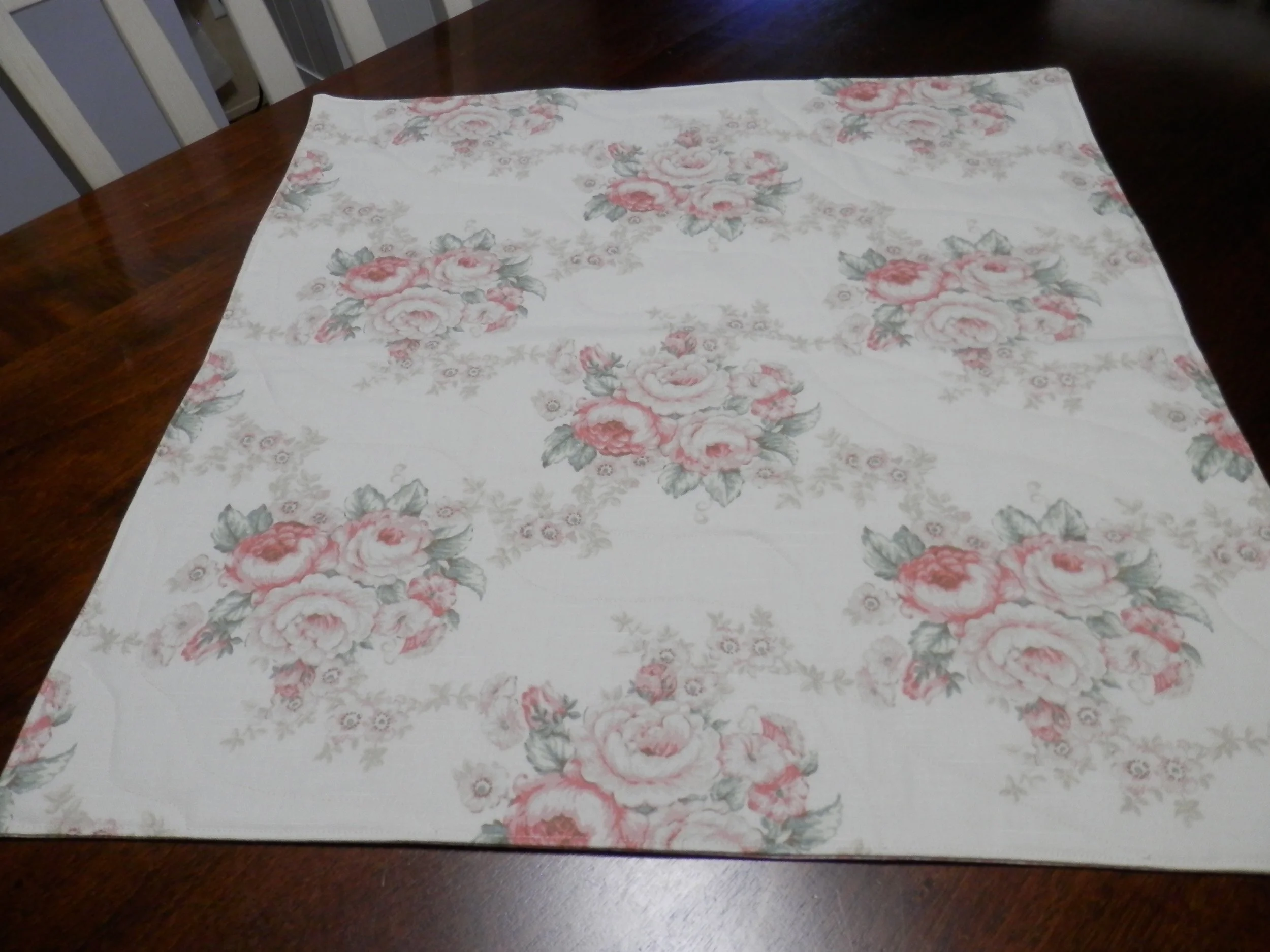 Pretty Peonies Bouquets Table Topper  23.5" x 23.5"