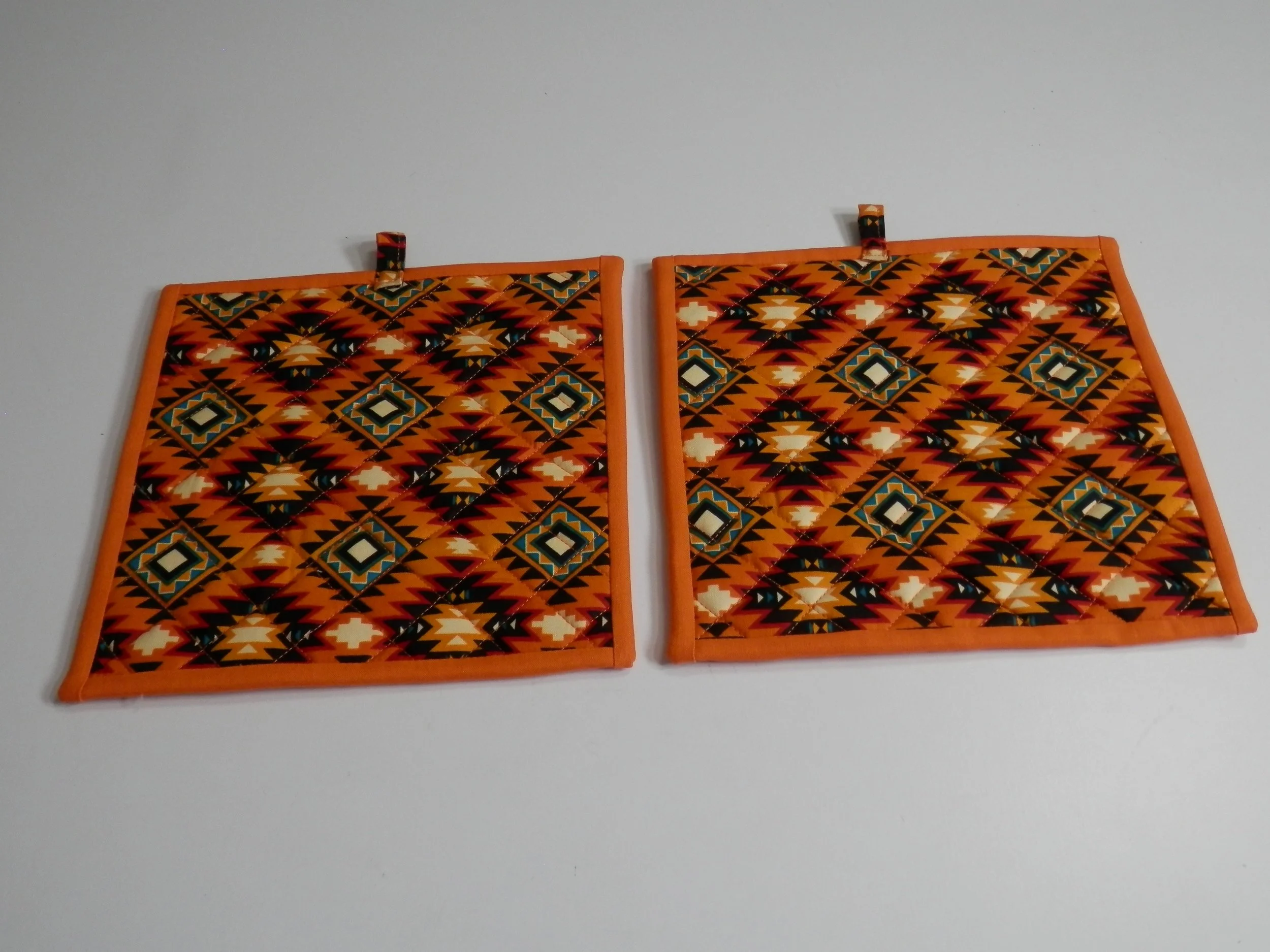 Southwest In Orange Shades Potholders Set of 2