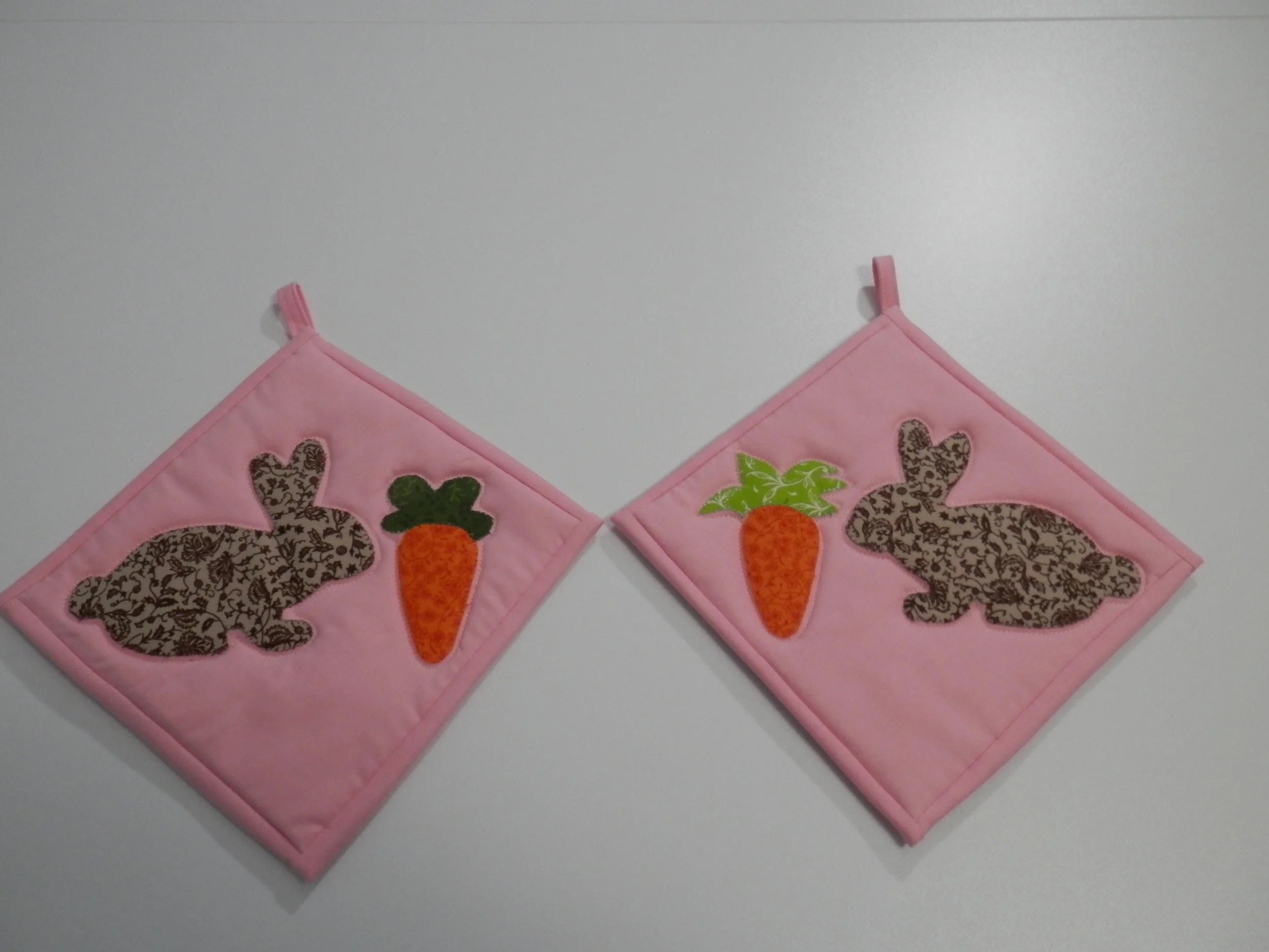 Chocolate Easter Bunny Potholders Set of 2