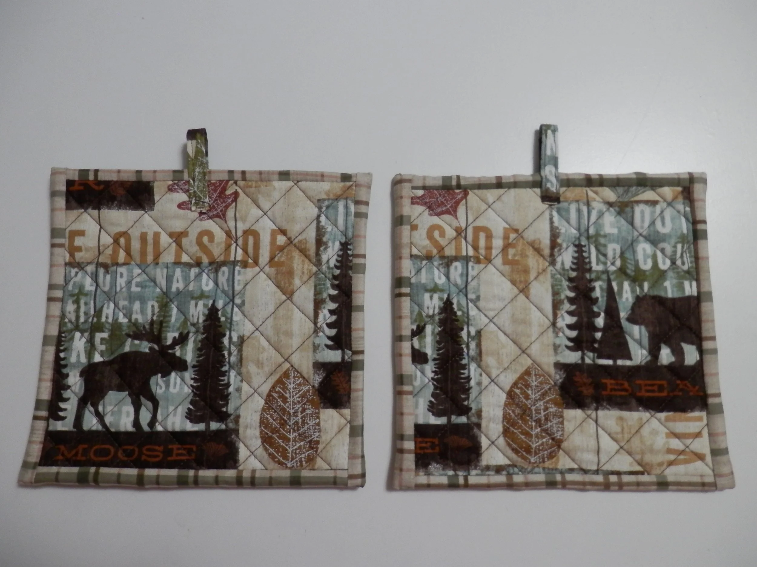 Cabin in the North Potholders Set of 2