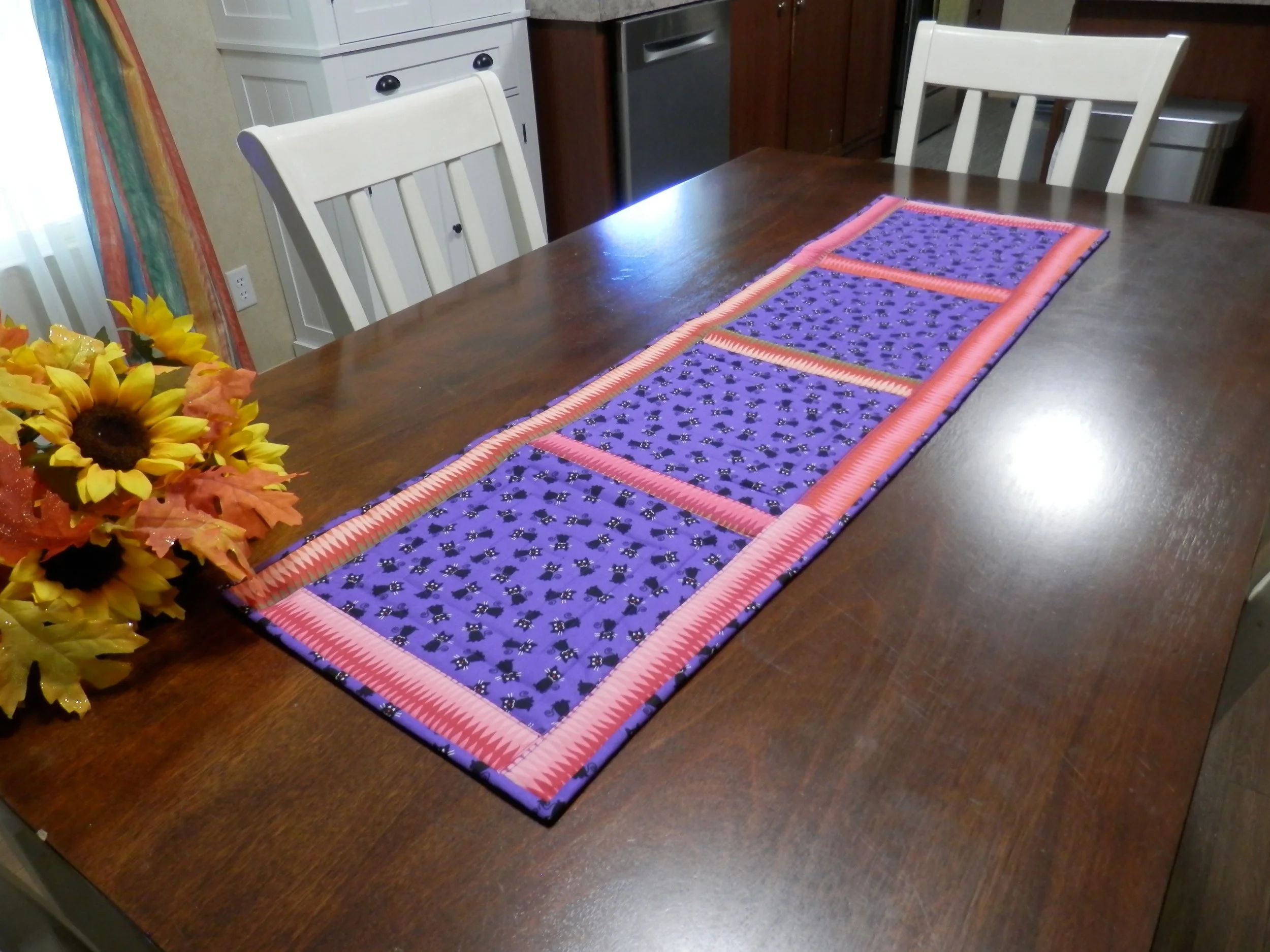 "Halloween Cats" Table Runner 45"L x 13"W