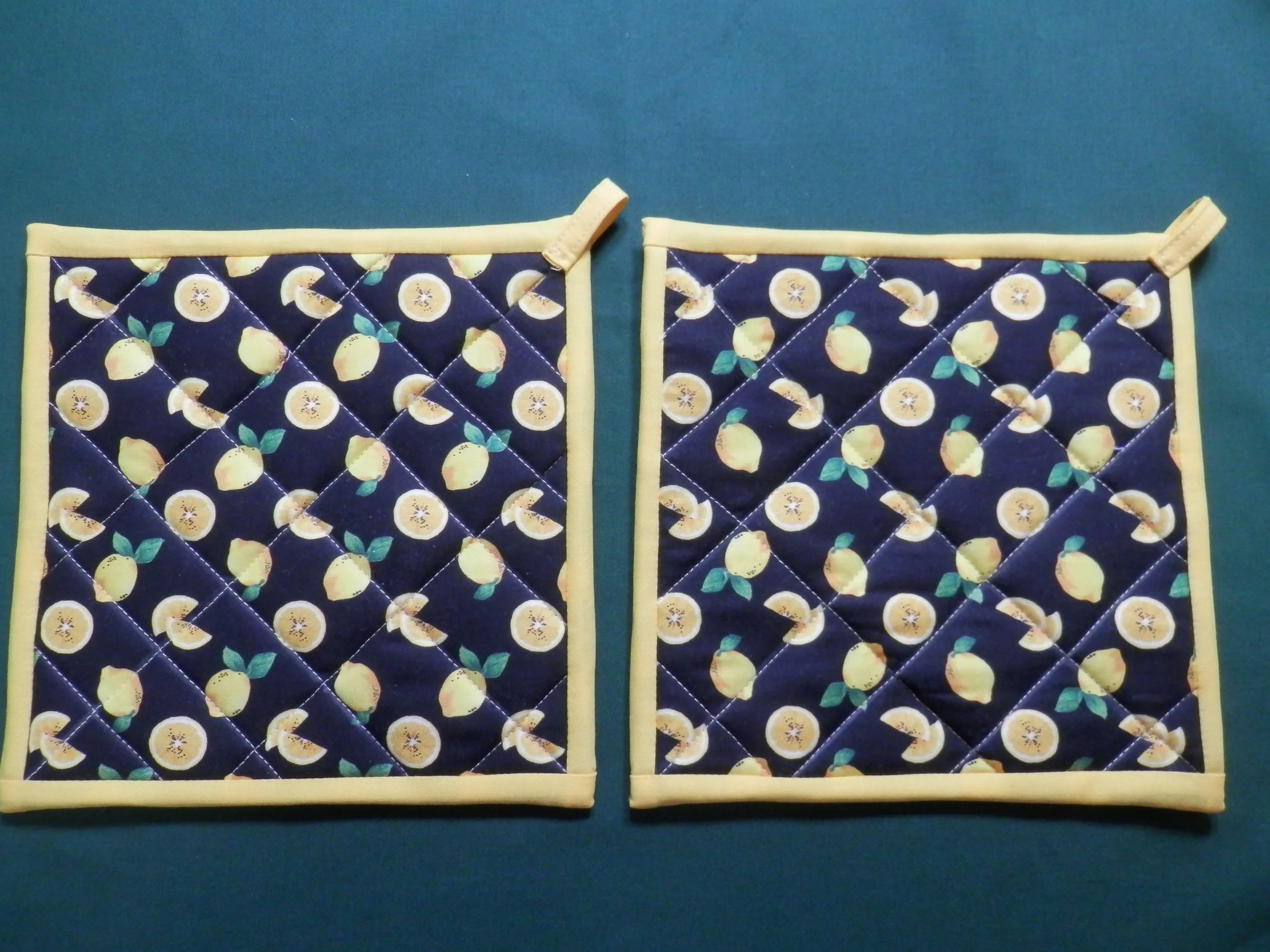 Fresh Lemons Potholders Set of 2