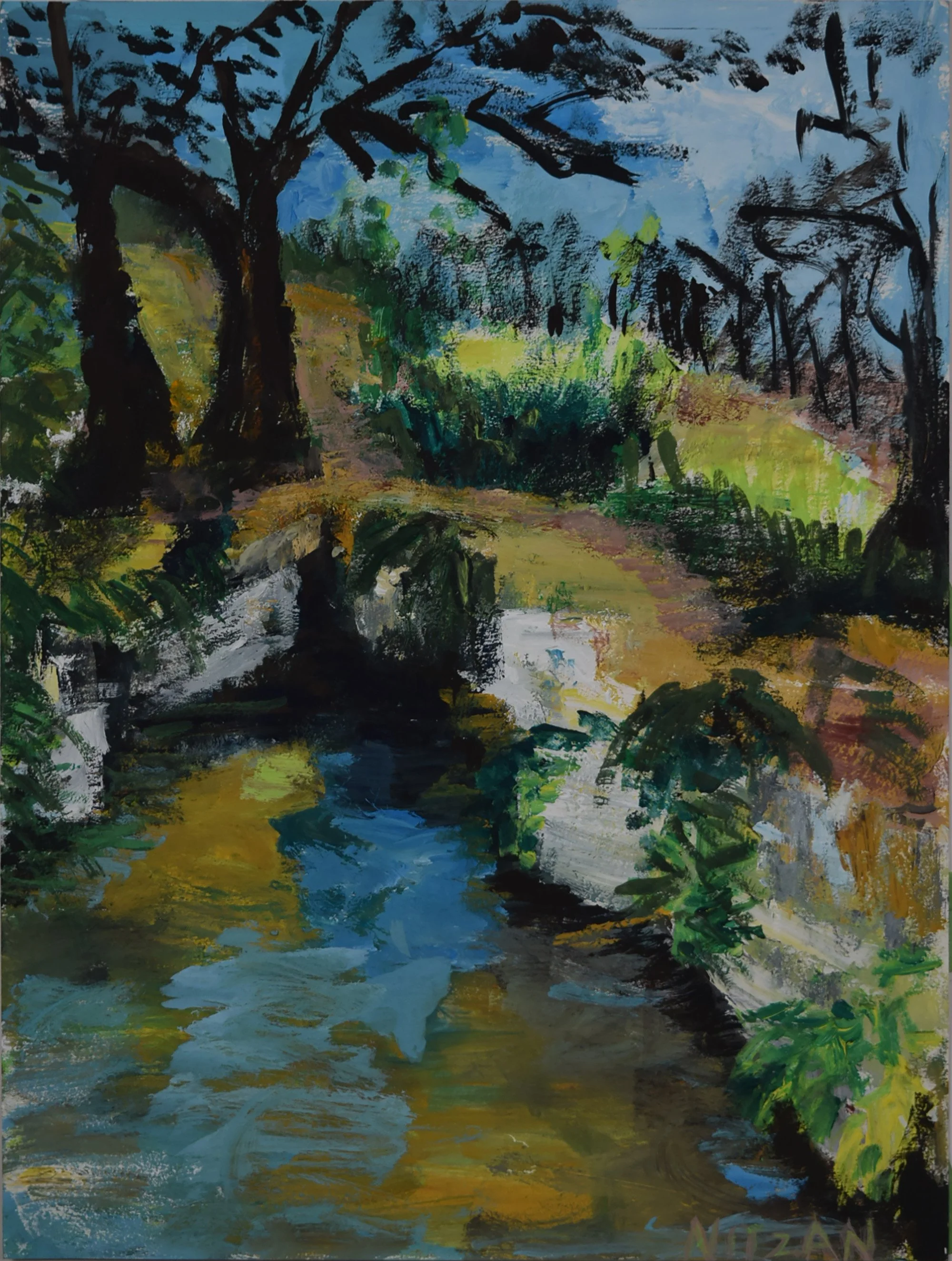 Dusk 18x24 Gouache 