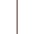 A black vertical object on a white background with a thin red line running vertically through the center.