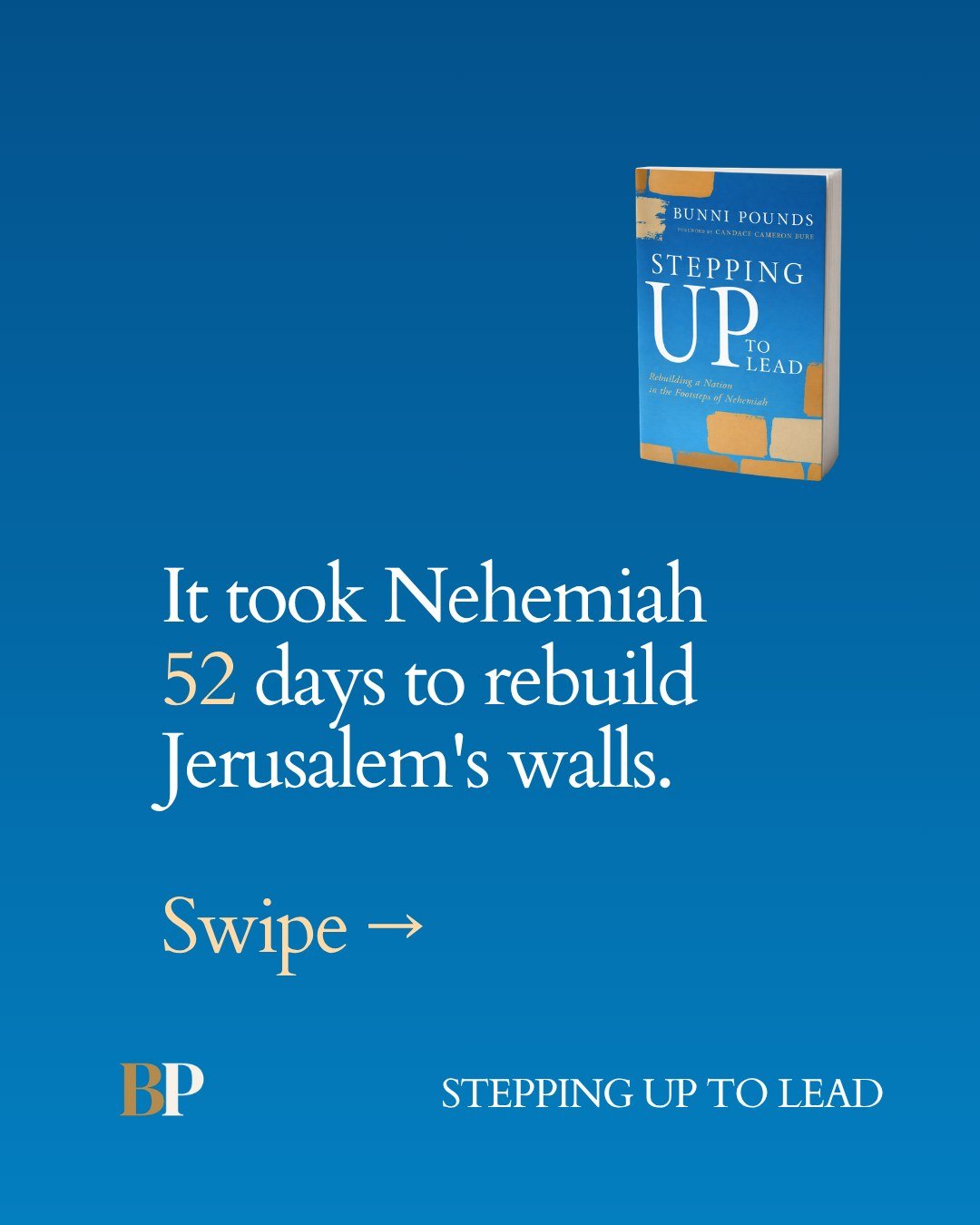 52 days. Mocked. Distracted. Intimidated. Nehemiah kept building anyway, sword in one hand, trowel in the other.

He wasn't fearless. He was faithful. That's what changes a nation. What's your section of the wall?

Stepping Up to Lead. Order now on A