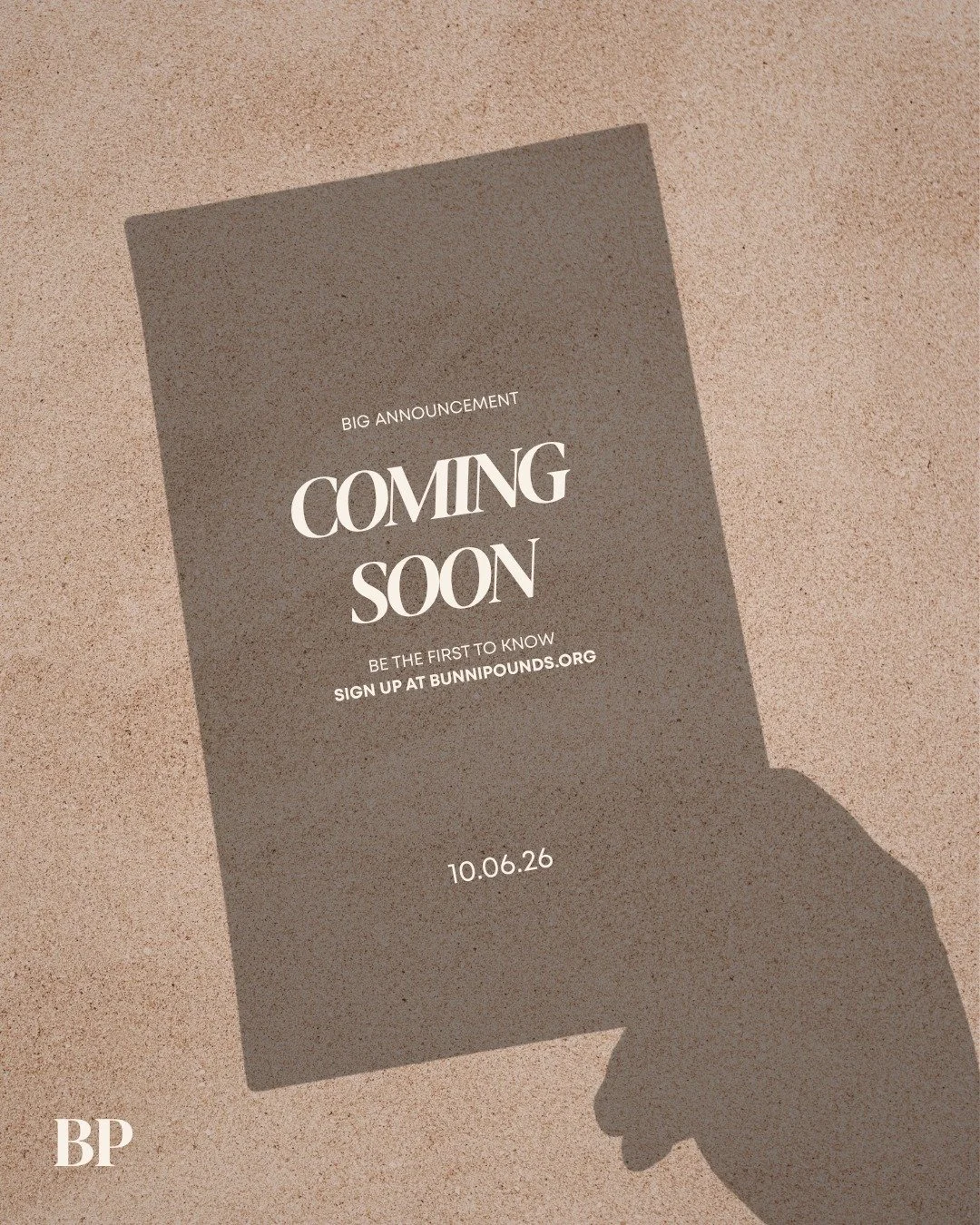 𝟭𝟬.𝟬𝟲.𝟮𝟲 

Something big is coming. I'm sharing my vision and mission for what's next.

&rarr; Sign up for updates at bunnipounds.org