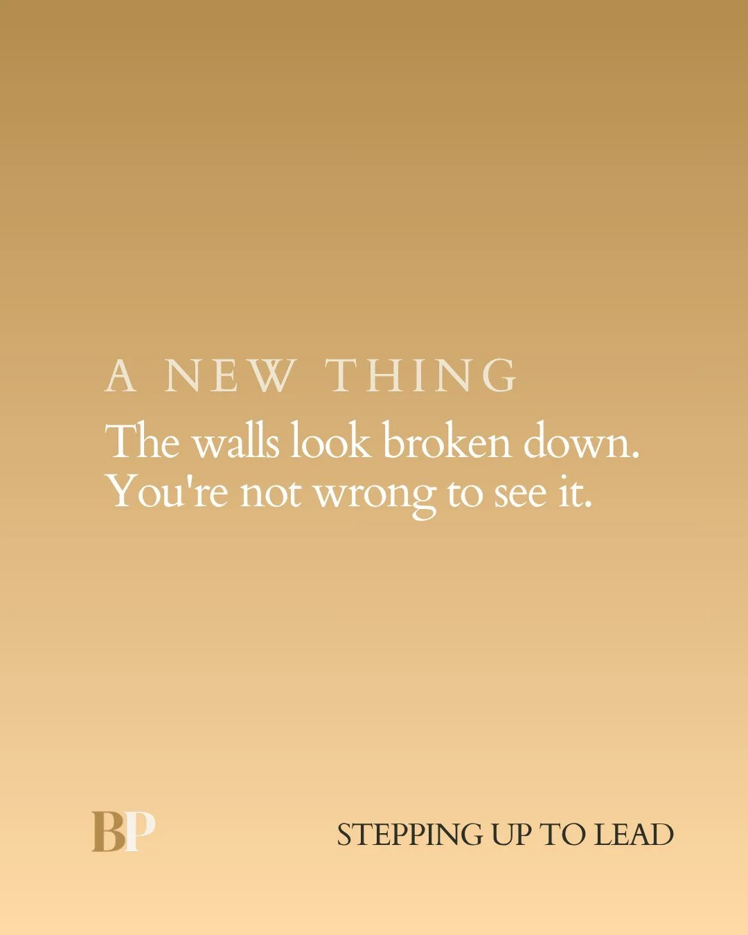 The walls look broken down. But broken doesn't mean beyond repair &mdash; and it never has.

Order your copy on Amazon today &mdash; link in bio! Like this post, share with a friend, and follow for more leadership encouragement!

Publisher: @Whitaker