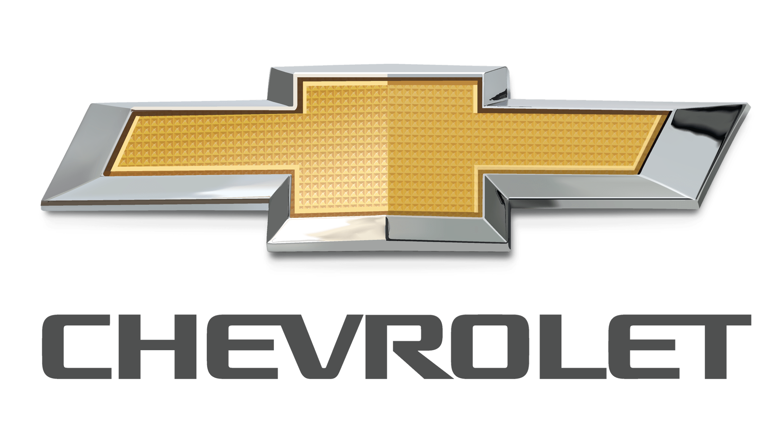 Chevrolet logo with a cross and a metallic border, featuring a gold textured background, and the word 'Chevrolet' below in gray.