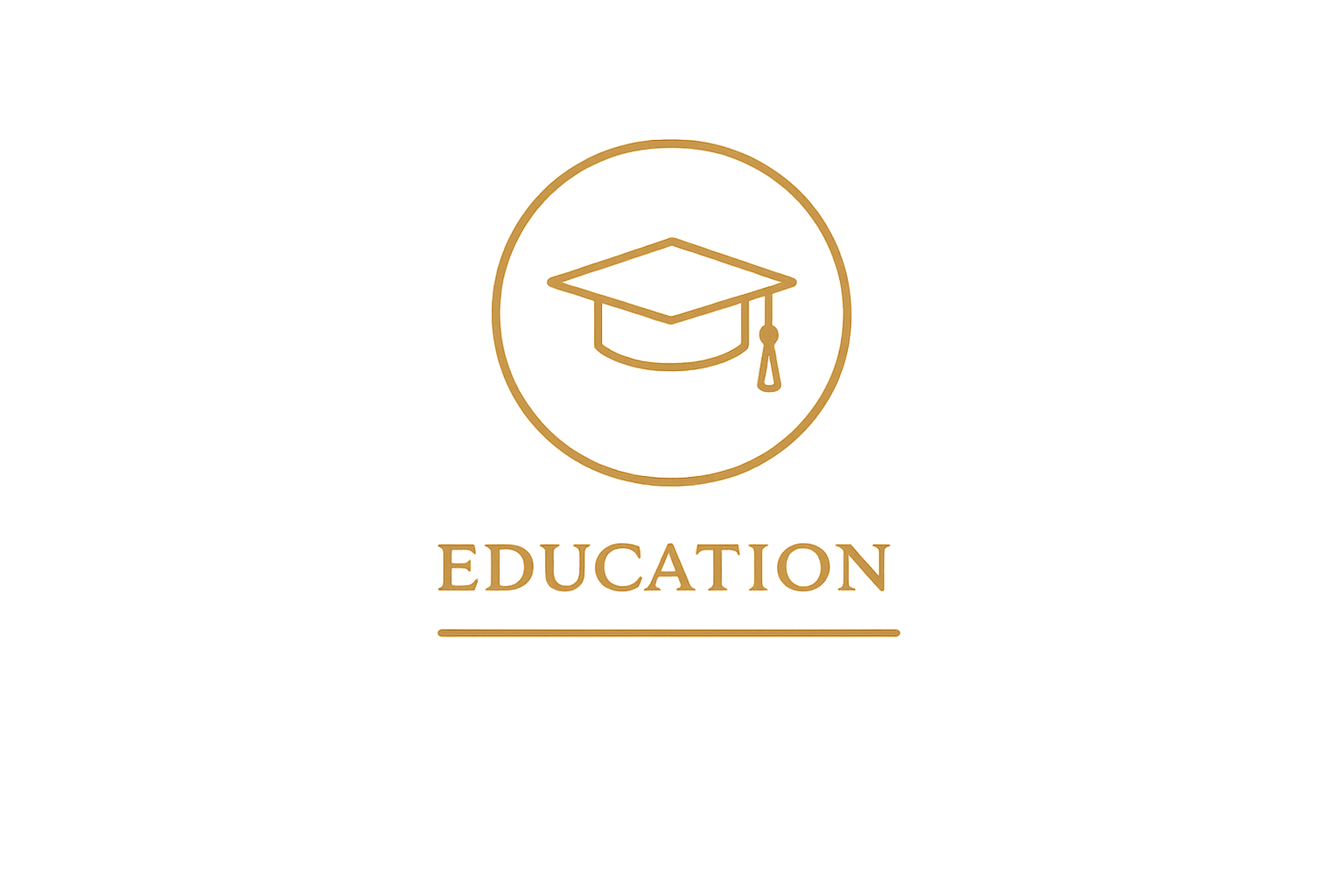 Neon sign with a graduation cap icon and the word 'EDUCATION' underneath, glowing in a warm yellow light.