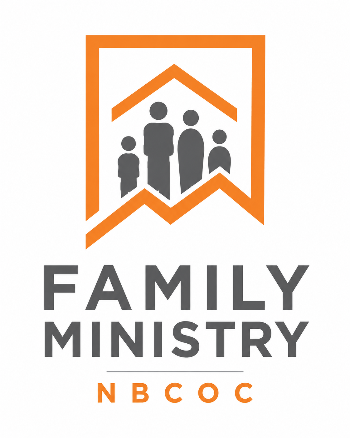 Logo of Family Ministry NBCOC featuring stylized family figures inside a house outline, with the words 'Family Ministry' and 'NBCOC' below.