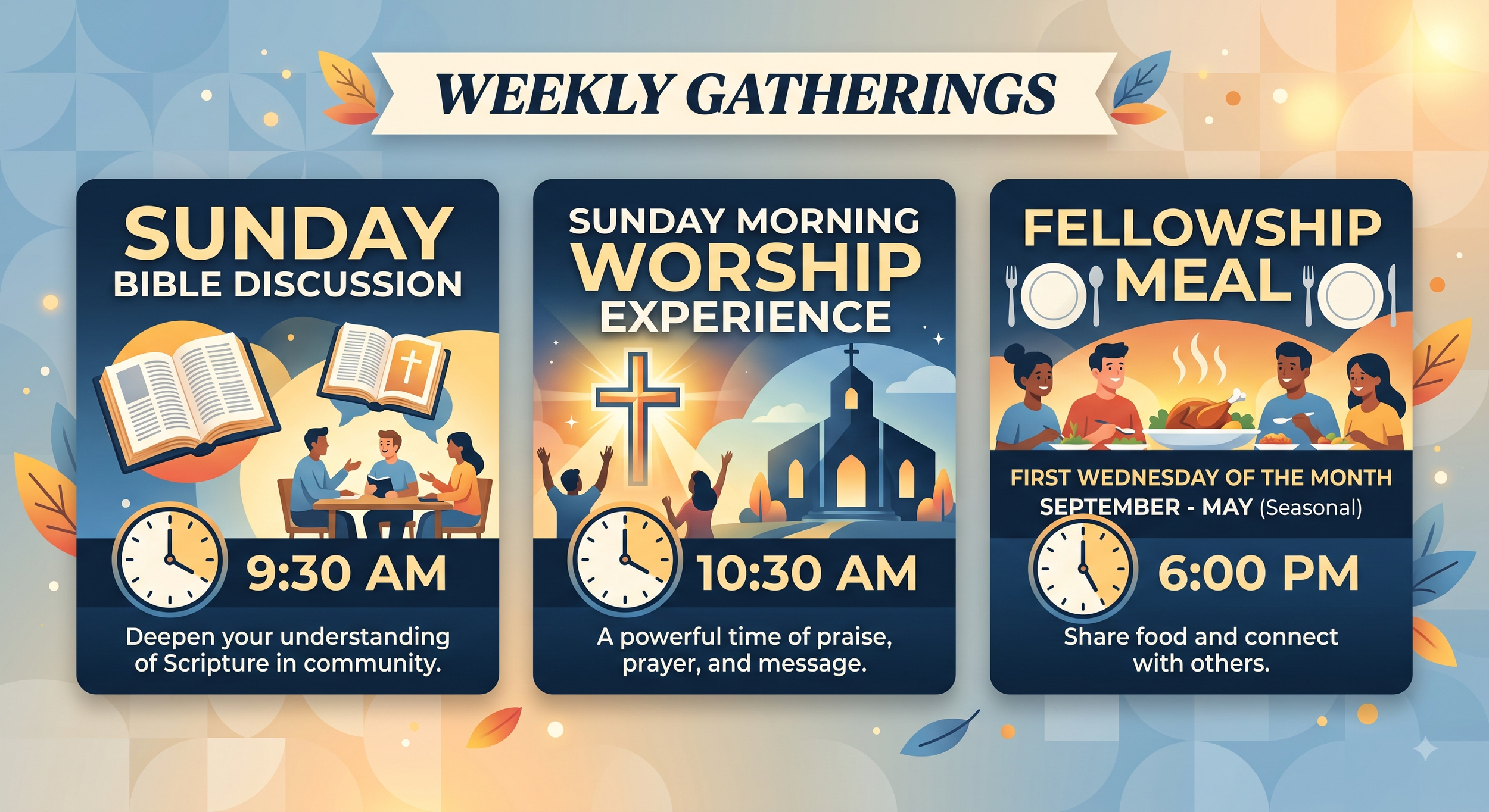 church gathering times