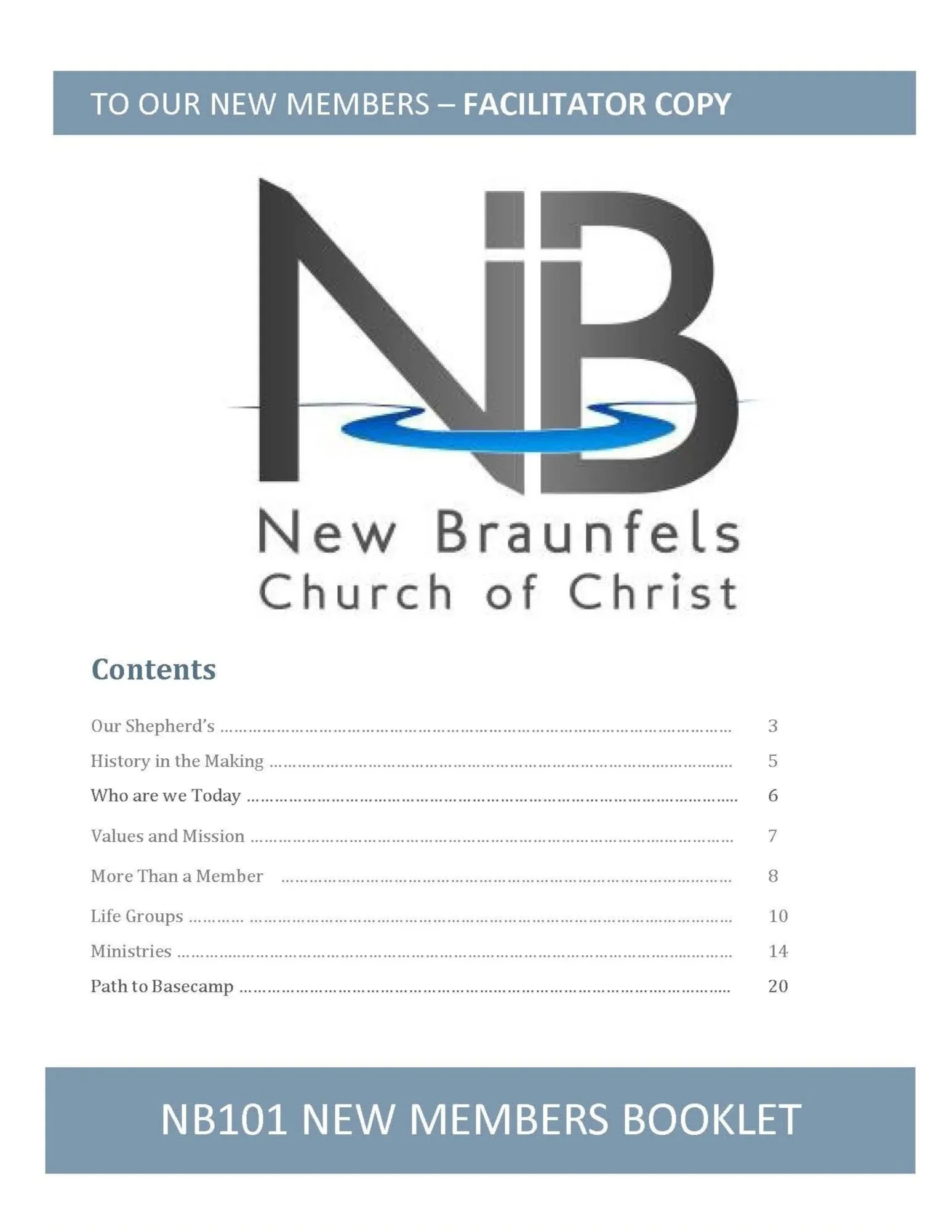 NB101 New Members Booklet