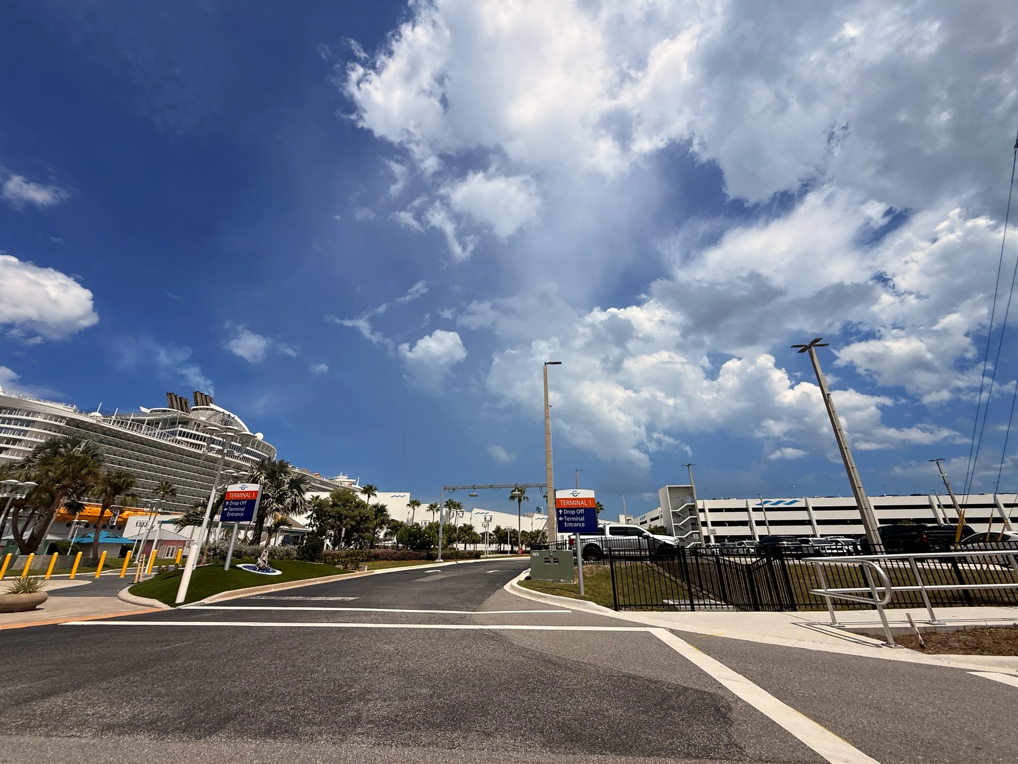 cruise ship proximity to cruise terminal parking port canaveral.jpg