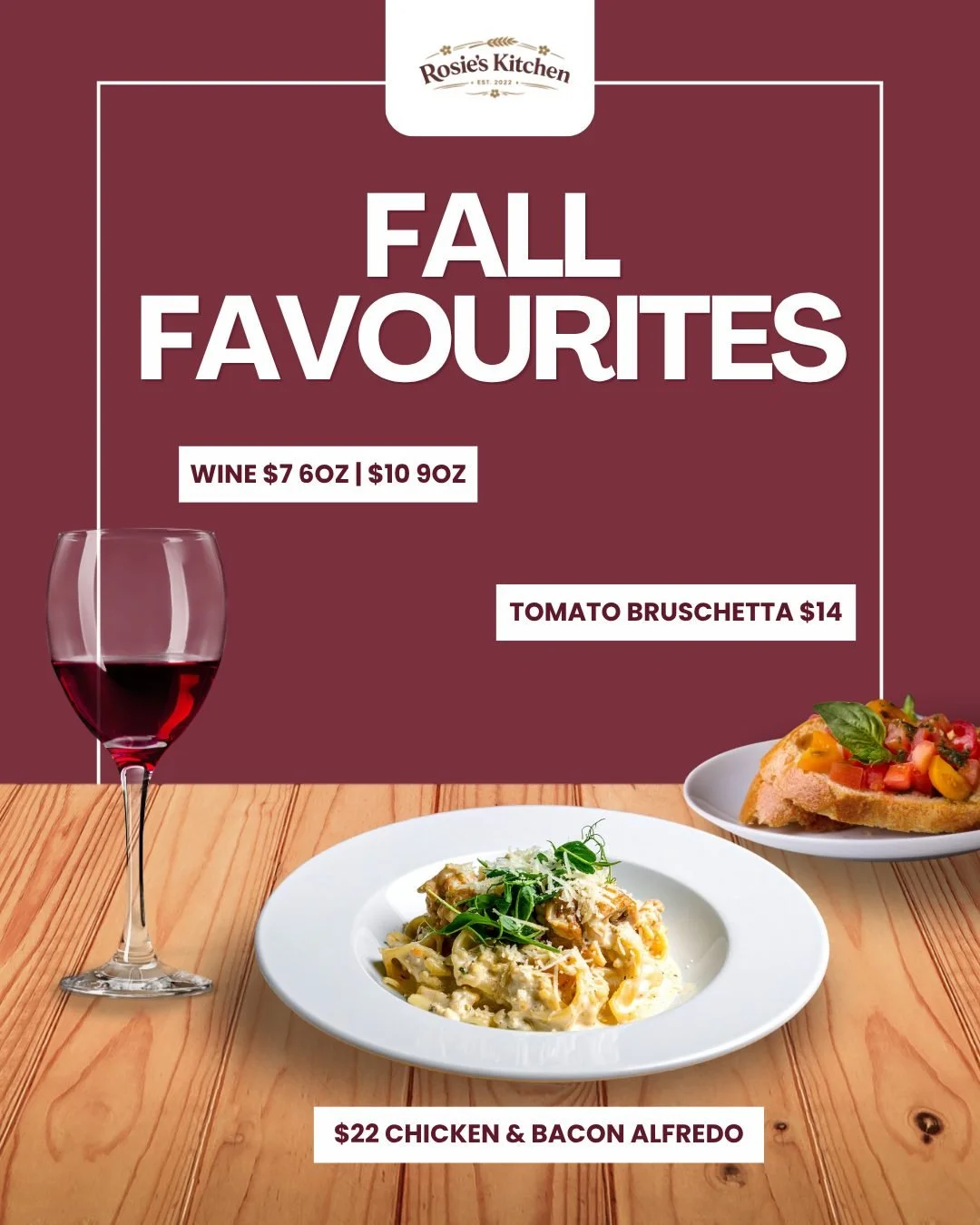 Cooler weather calls for comfort food.🍂
Whether you're starting your day at Rosie's Kitchen or ending it with dinner and drinks at Joker's Den, we've got your next meal waiting.

#RosiesKitchen #JokersDen #ComfortFood