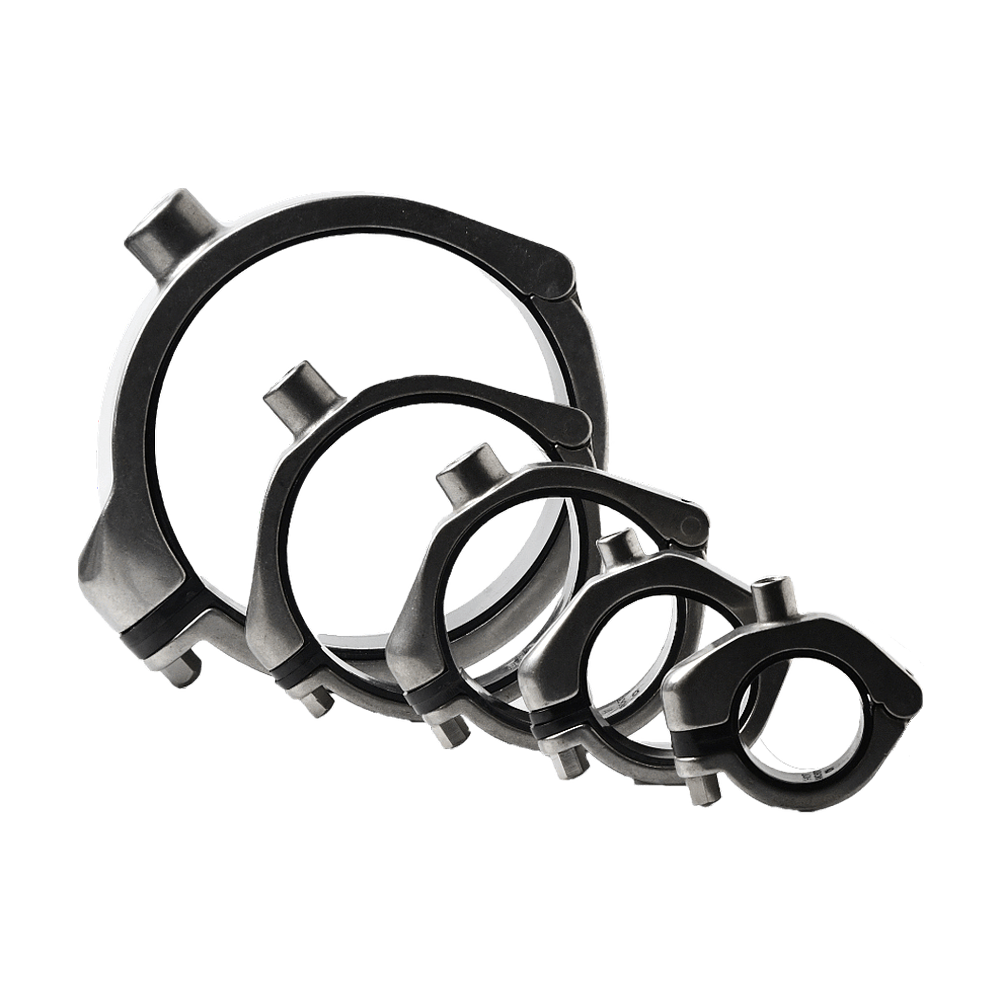 Five Behringer CHT style hangers made of stainless steel and Polyethersulfone.