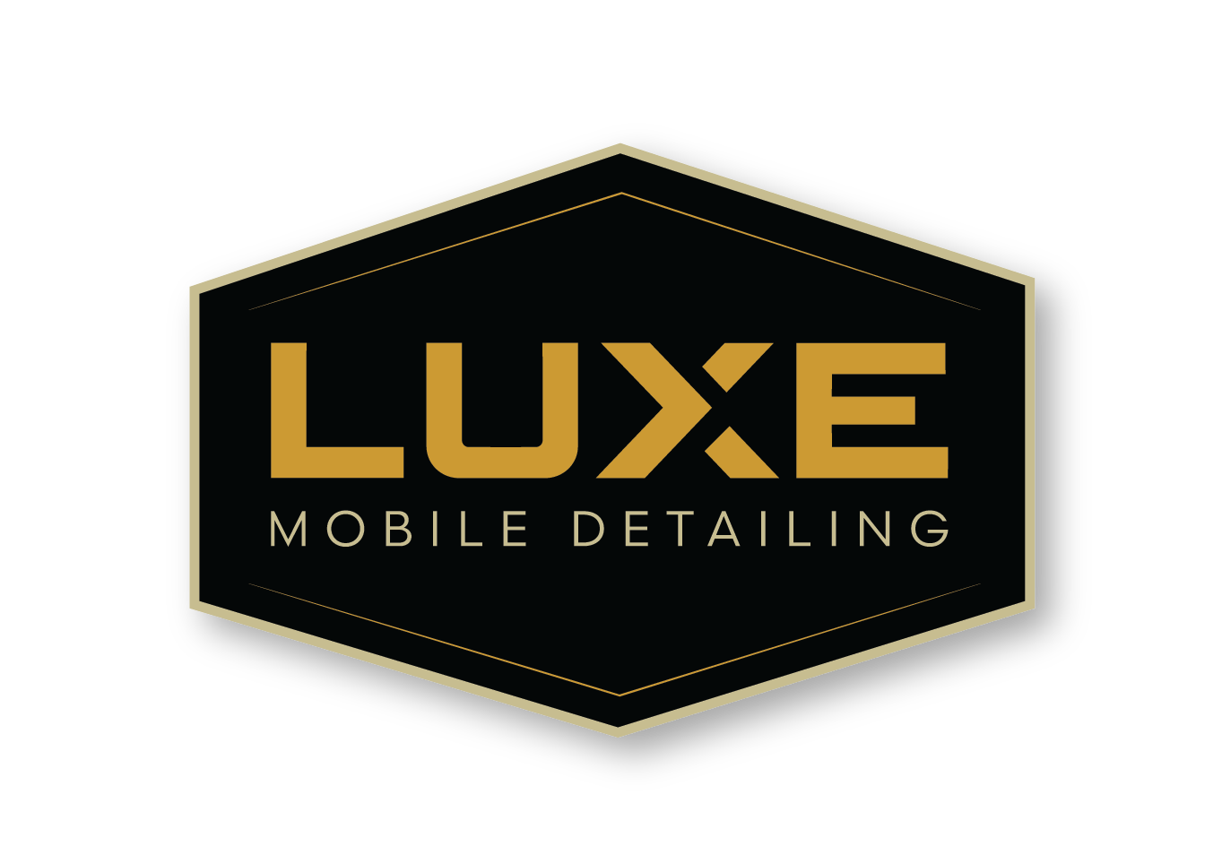 Luxe Mobile Detailing logo with gold and black color scheme.