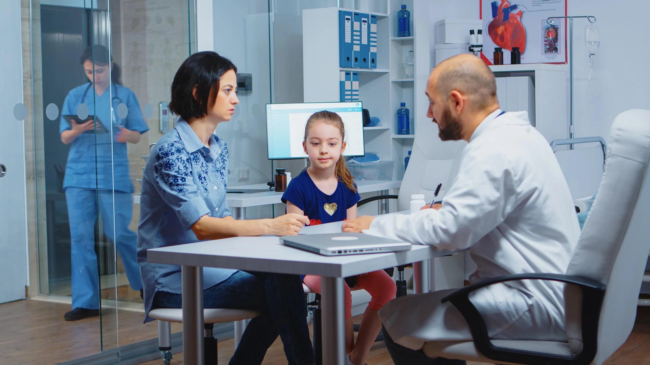 Doctor with patients