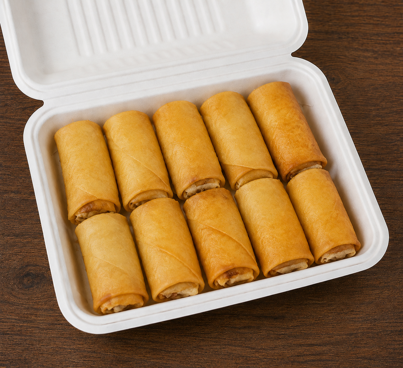 Flaky pastry crust spring rolls - Fried
