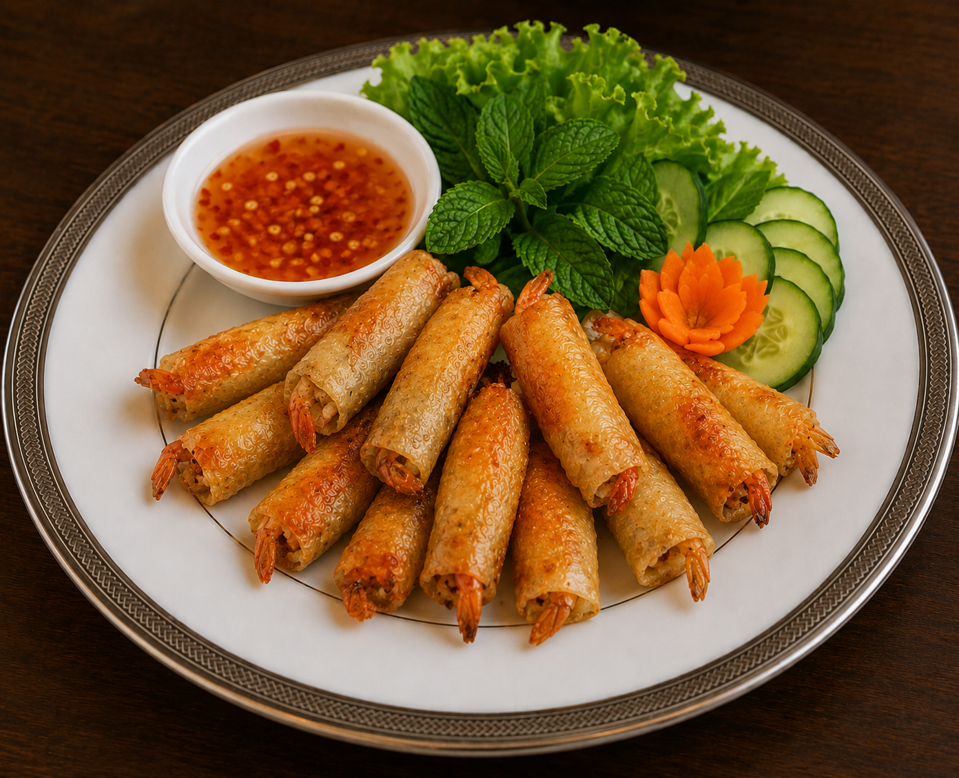 Crispy Shrimp Rolls (Chả Ram Tôm)
