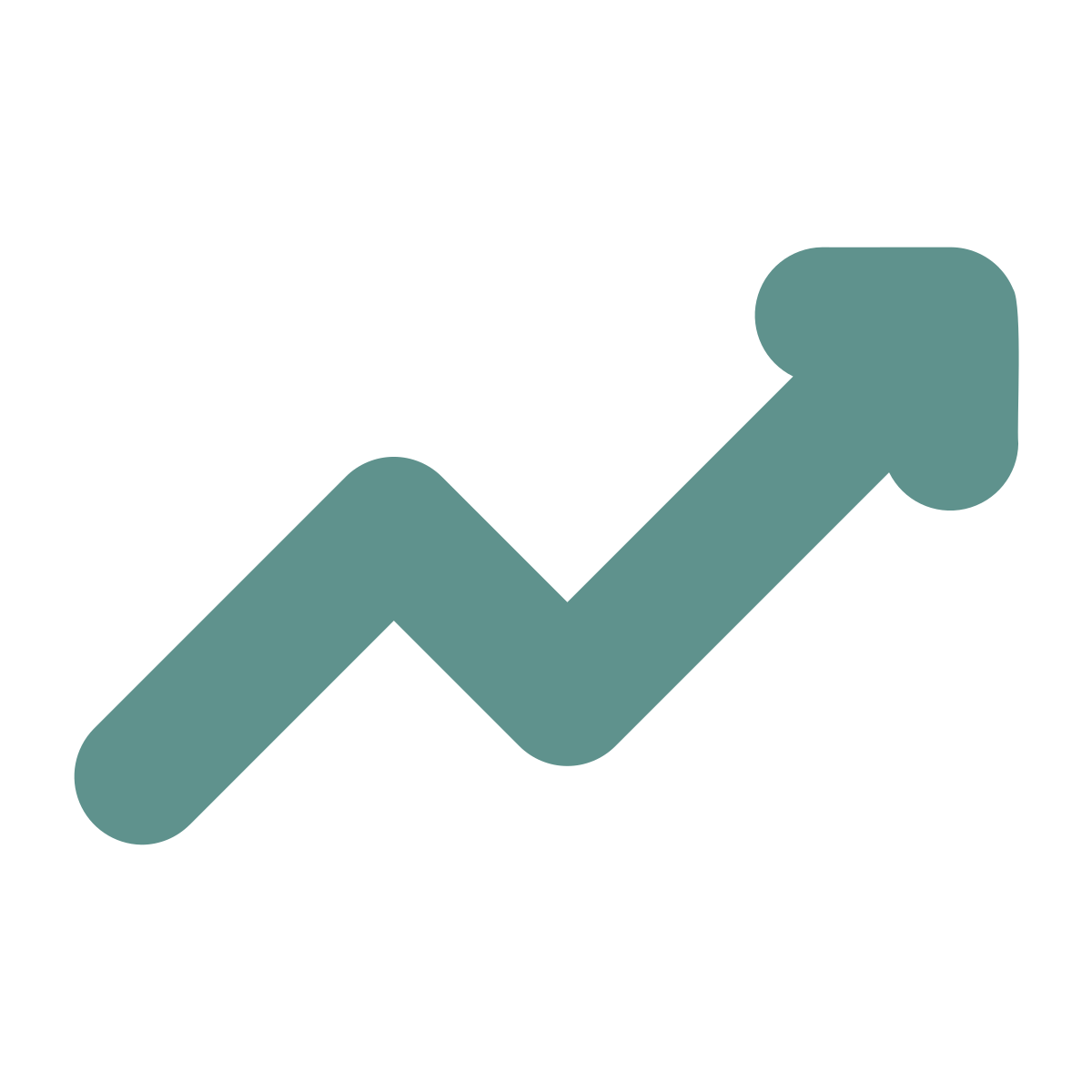 Graph with an upward trending arrow indicating growth or progress.