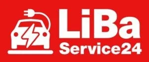 LiBa Service24 Logo mit elektrischem Werkzeug und Batterie