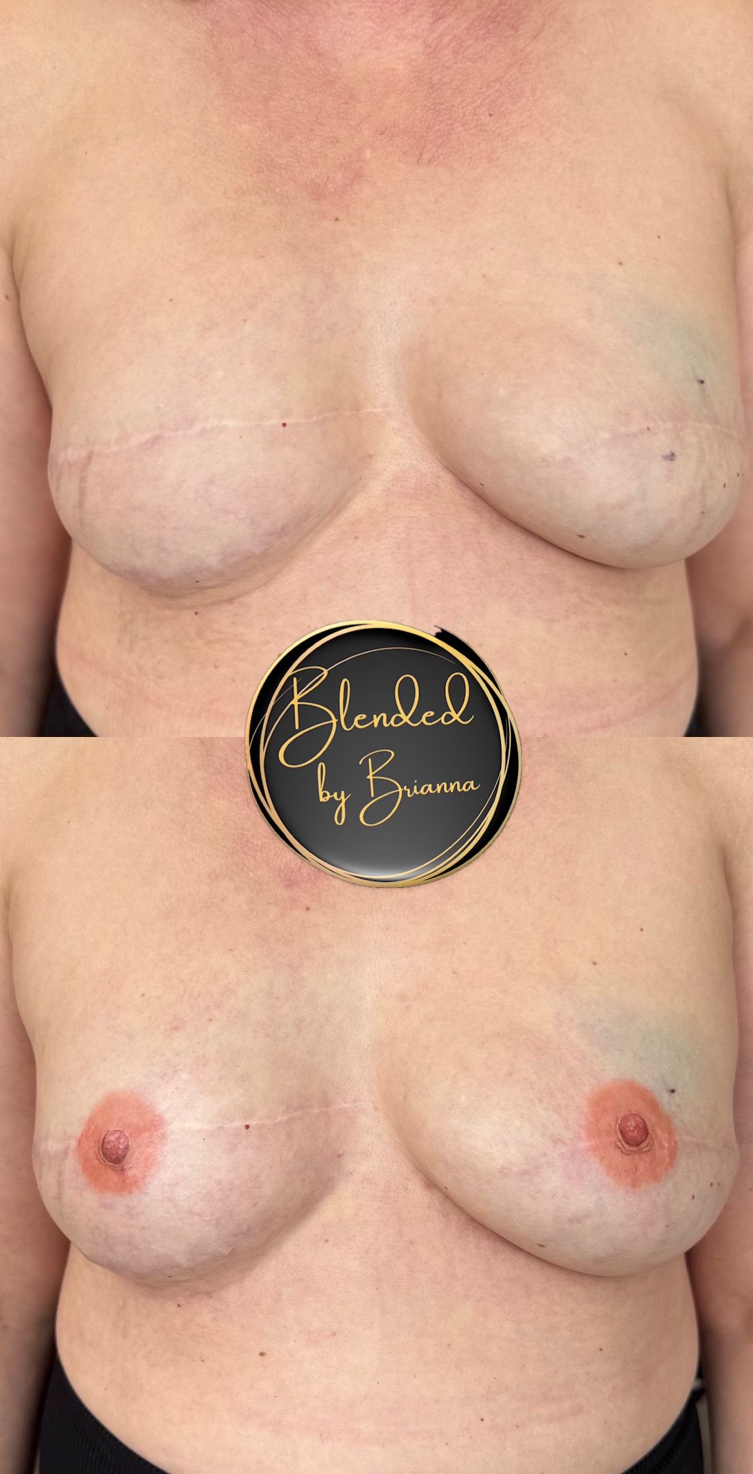 3D areola nipple tattoo in Edmonton, AB.