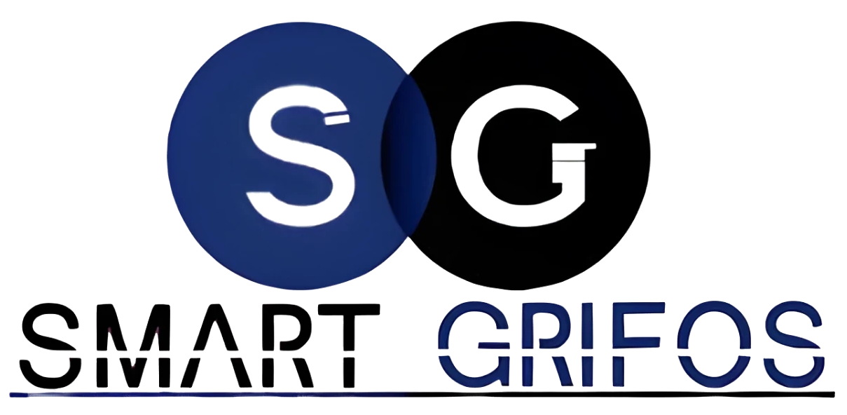 Logotipo con letras 'SG' en círculos y las palabras 'Smart Geek' debajo.
