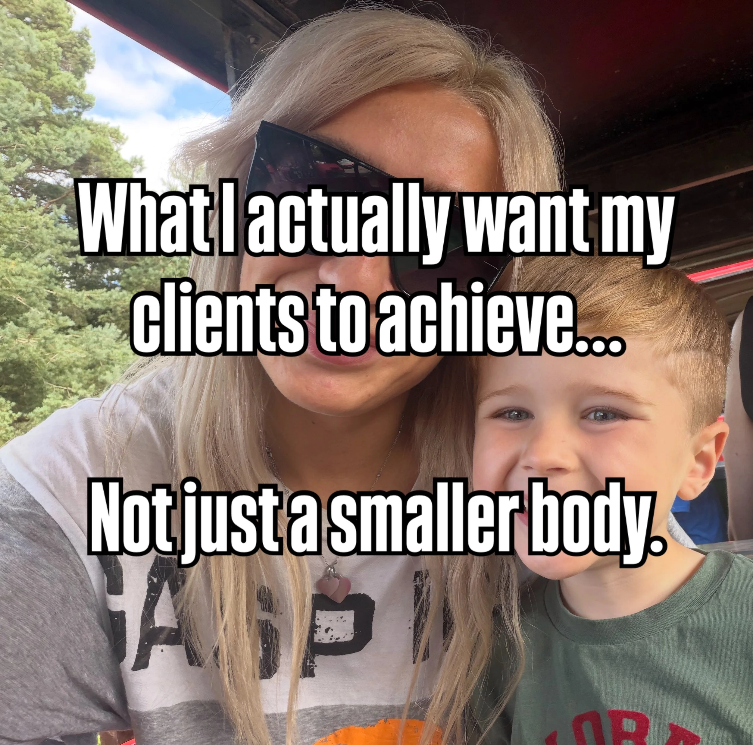 When someone starts working with me, yes, they may have a physical goal.

They might want to lose weight, build muscle, get stronger or feel better in their clothes.

And there is absolutely nothing wrong with that.

But I don&rsquo;t want that to be