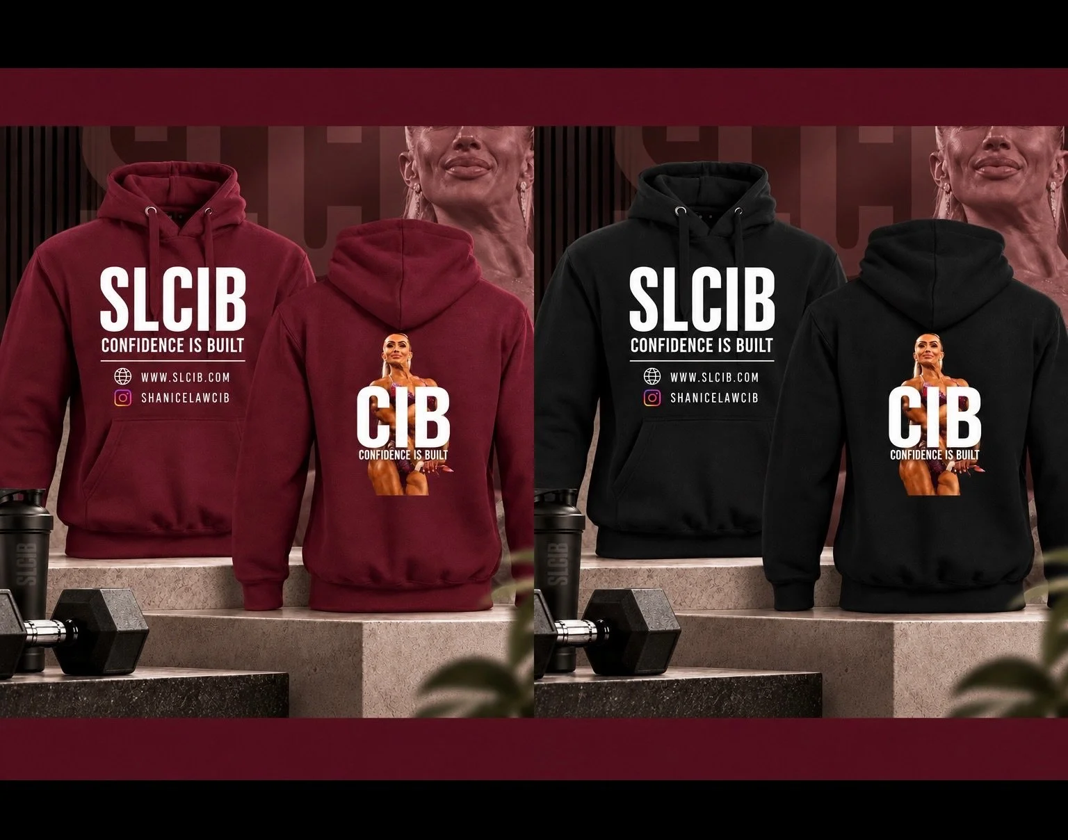 🖤 SLCIB HOODIES ARE HERE 🤎 

Confidence Is Built.

I&rsquo;m so excited to finally bring out the SLCIB Signature Hoodies! 🥹

Available in BLACK or BURGUNDY🖤, with the SLCIB branding on the front and our signature CIB design on the back.

Perfect 