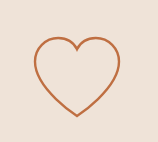Outline of a heart on a light beige background