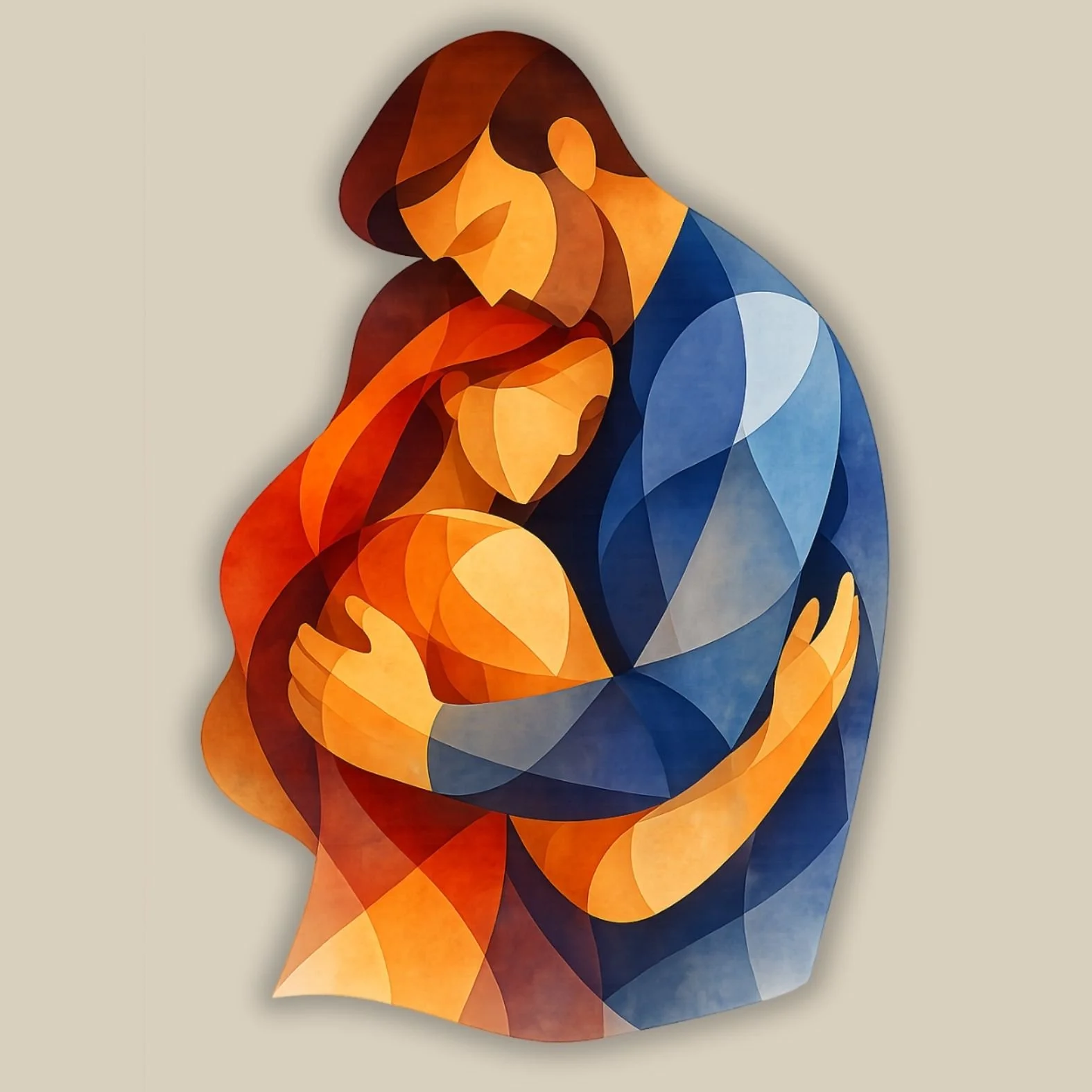 Couple's Embrace Design Detail