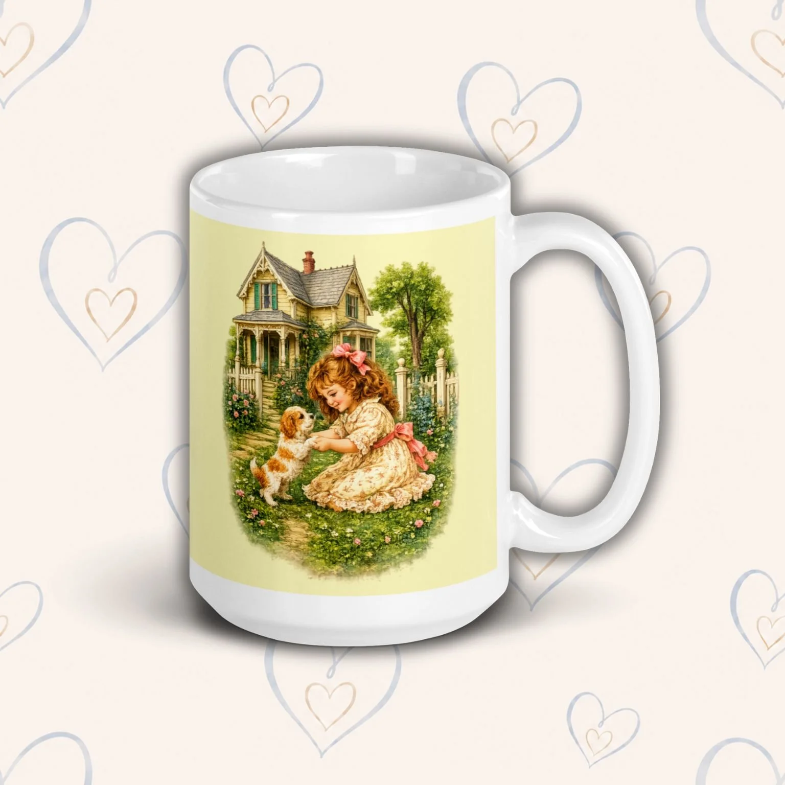 Puppy Kisses Ceramic Mug (Front)