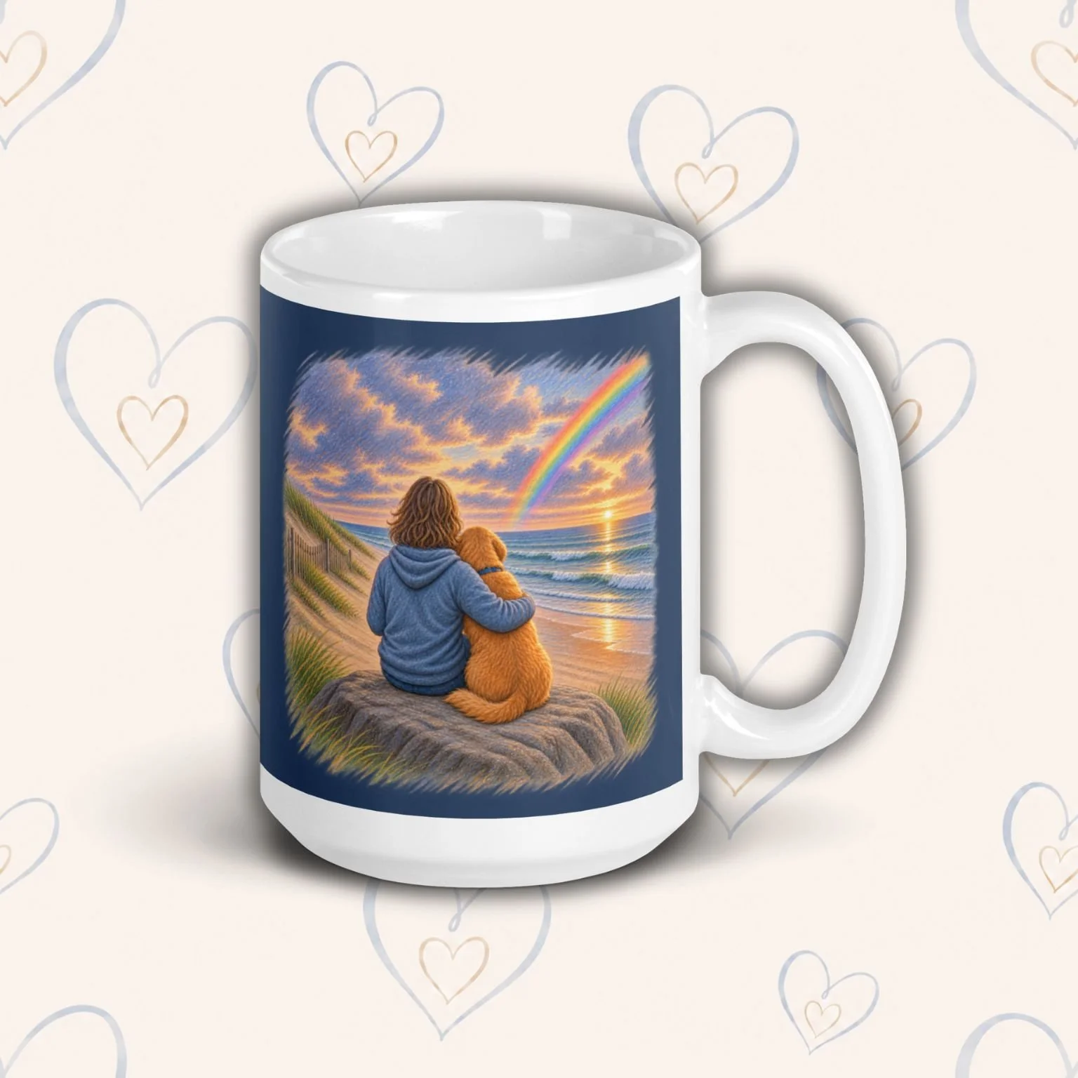 Never Alone Ceramic Mug (Front)