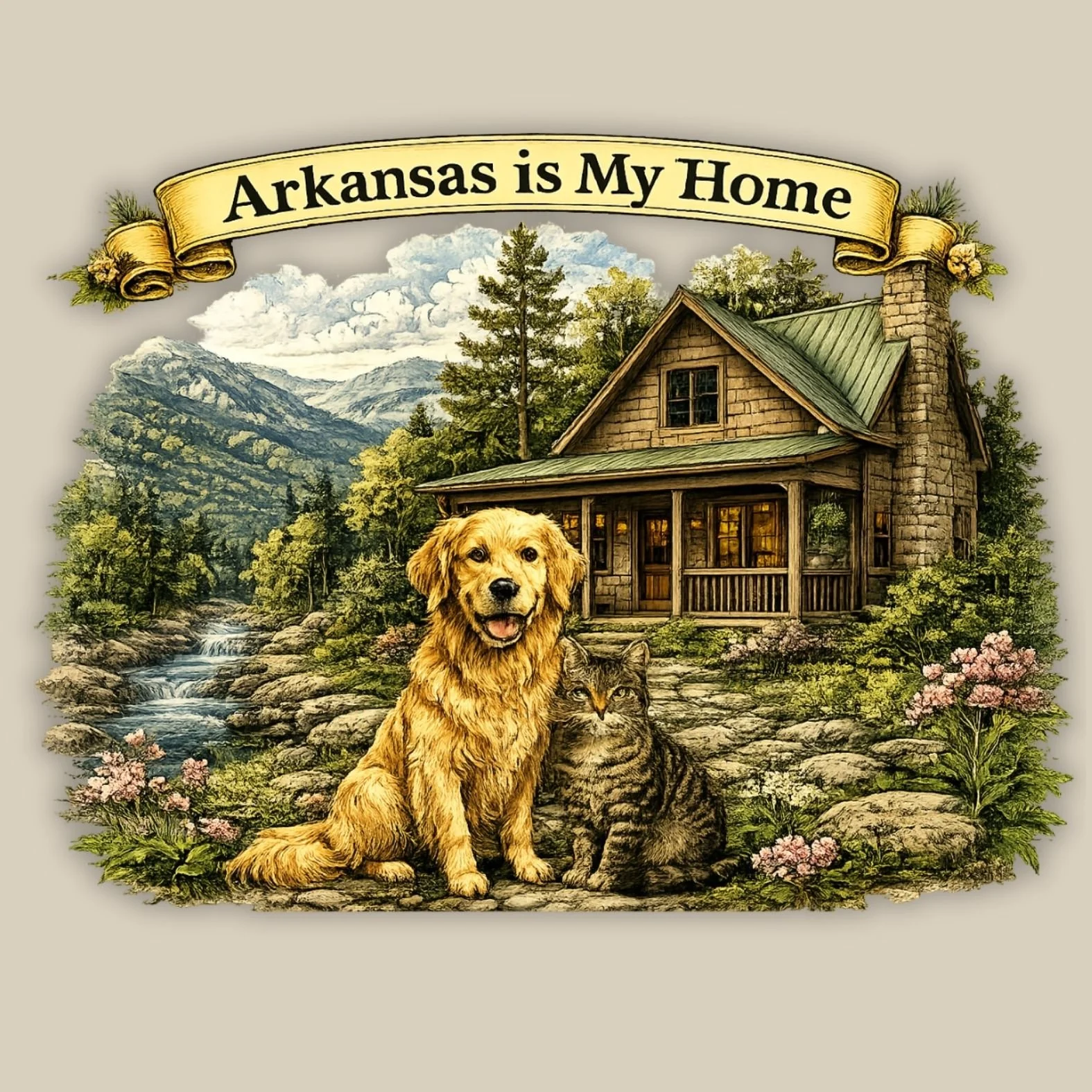 Arkansas is My Home Design Detail