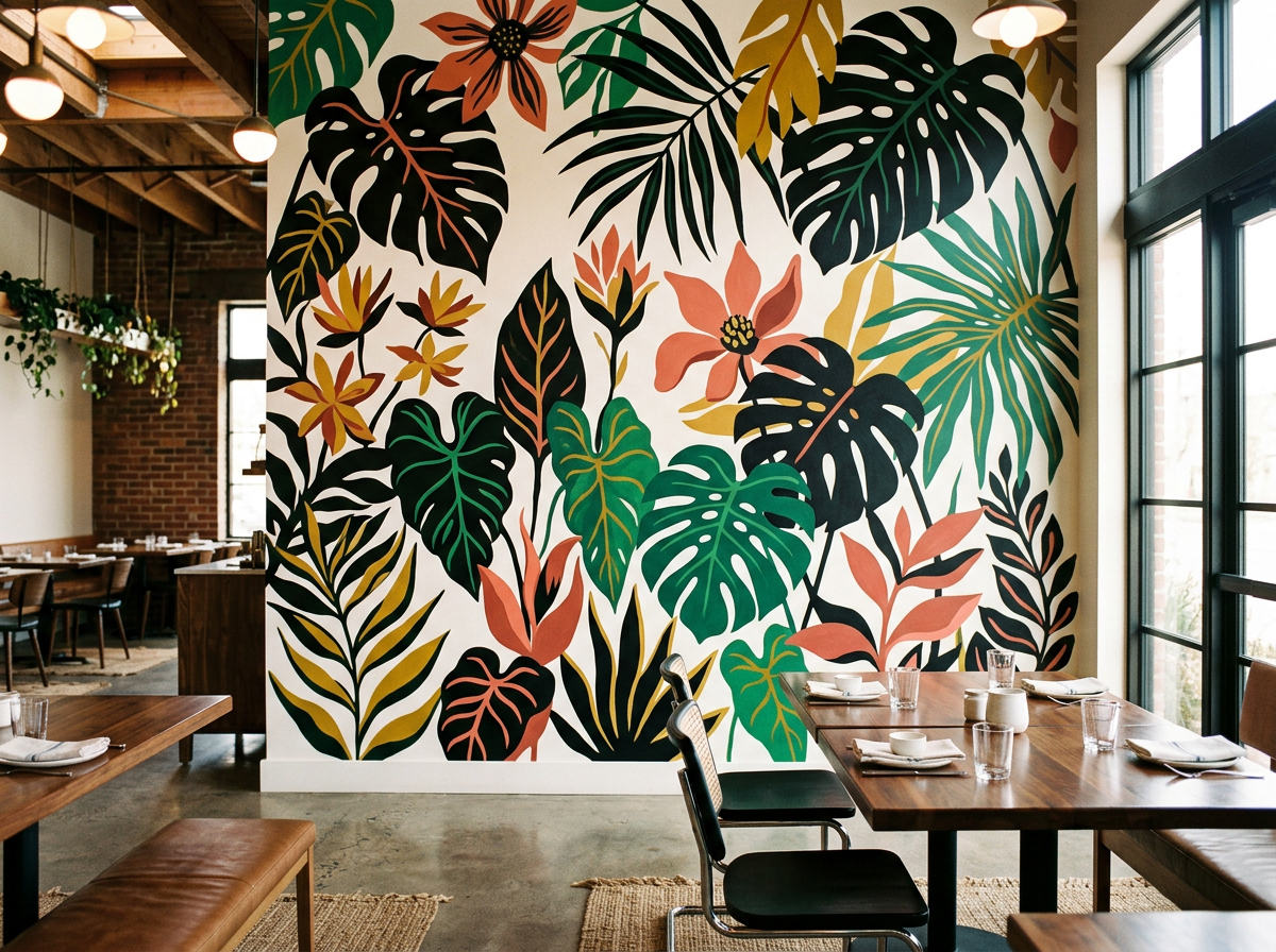 Large Scale Botanical Mural