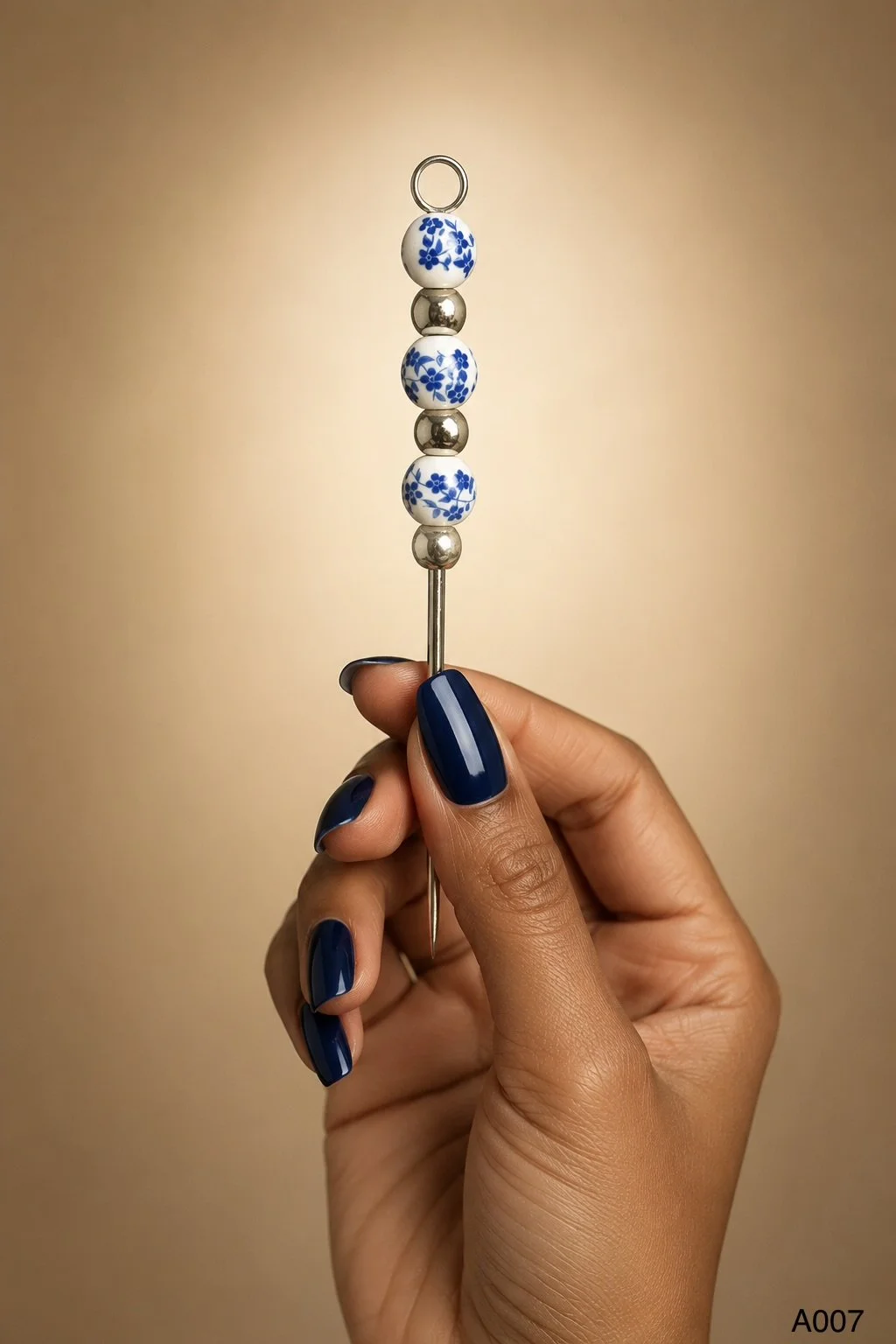 A007 - The Blue Porcelain Cigar Pick