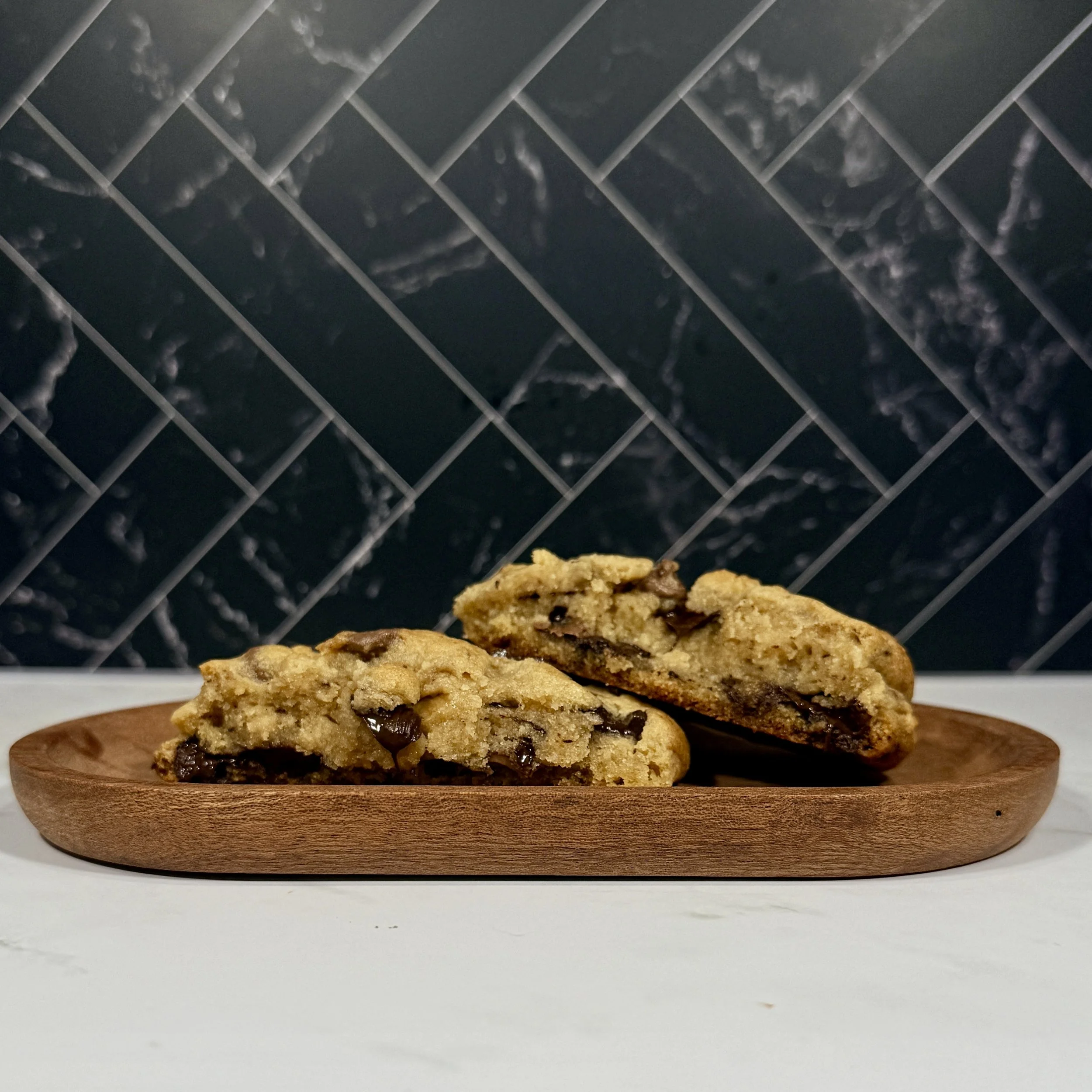 The Curtiss chocolate chip cookie with milk and dark chocolate chunks