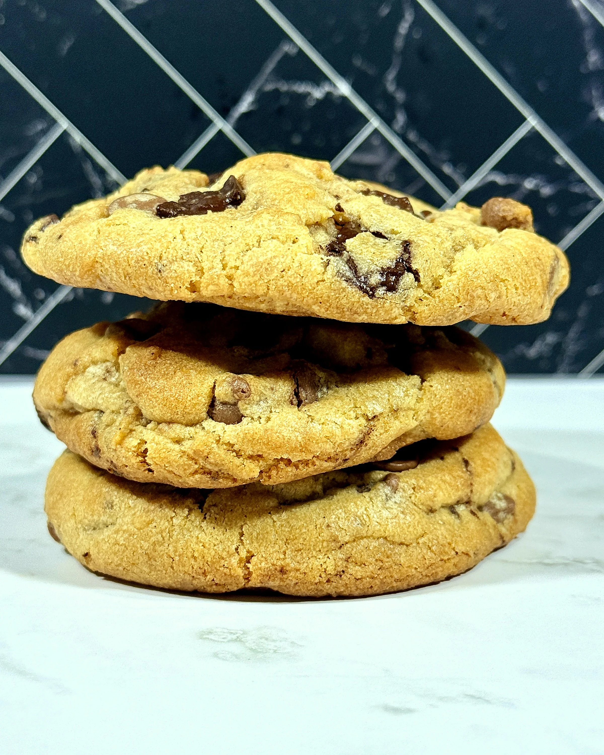 The Curtiss chocolate chip cookie with milk and dark chocolate chunks