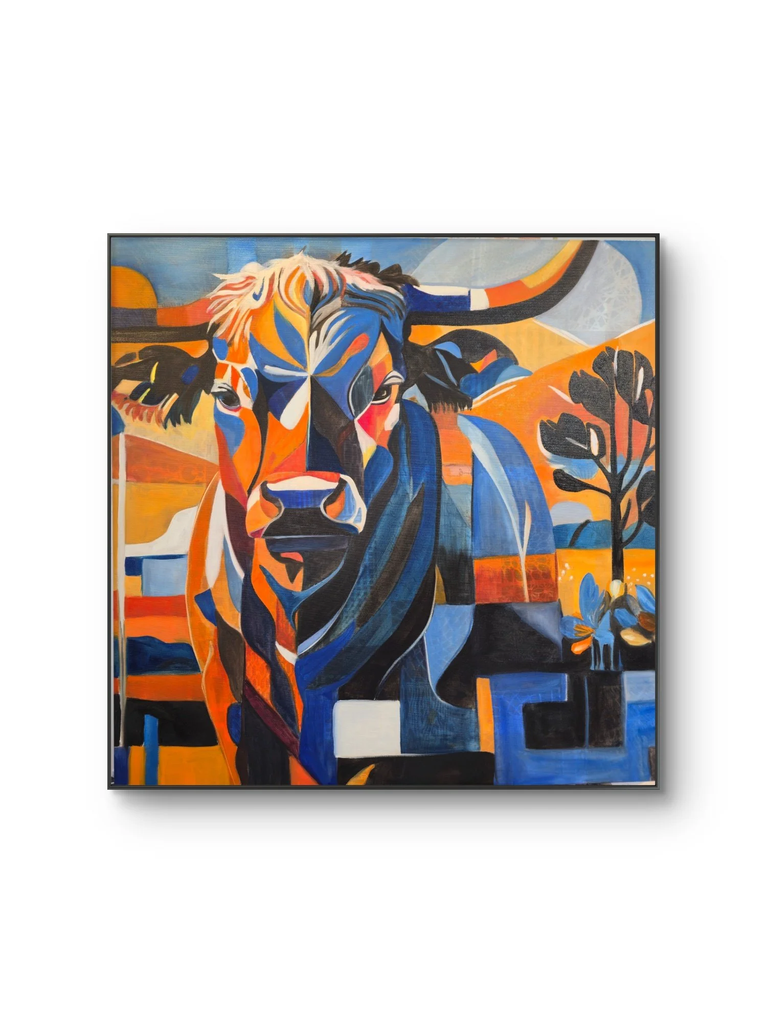 "Twilight Herd" Original mixed media oil painting