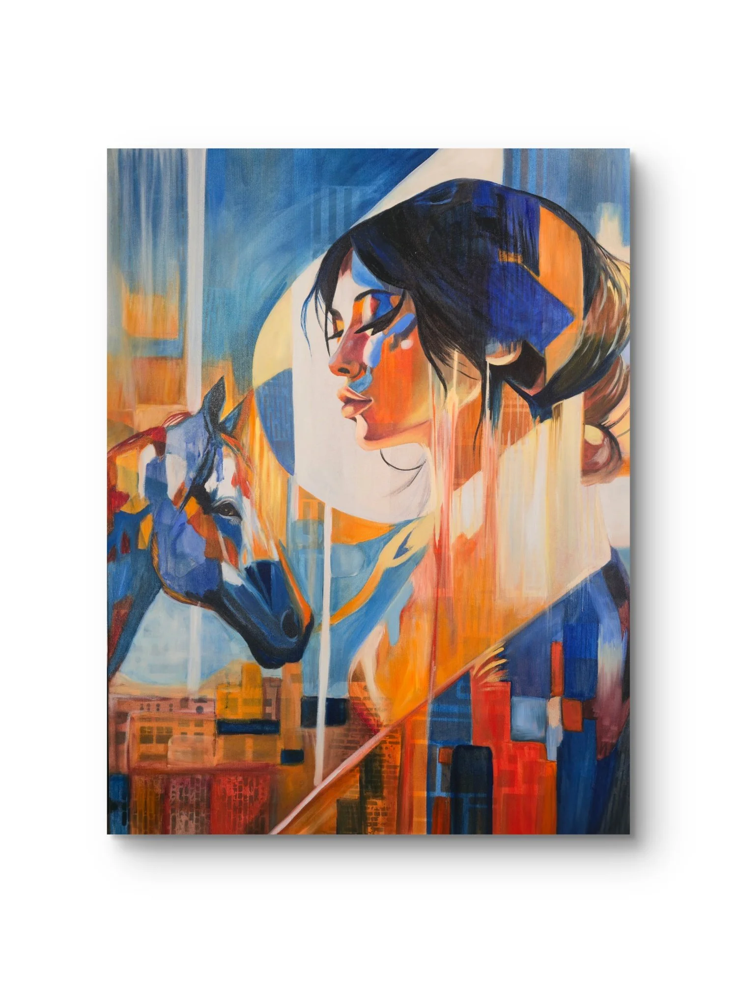 " Silent Conversations" Original mixed media oil painting